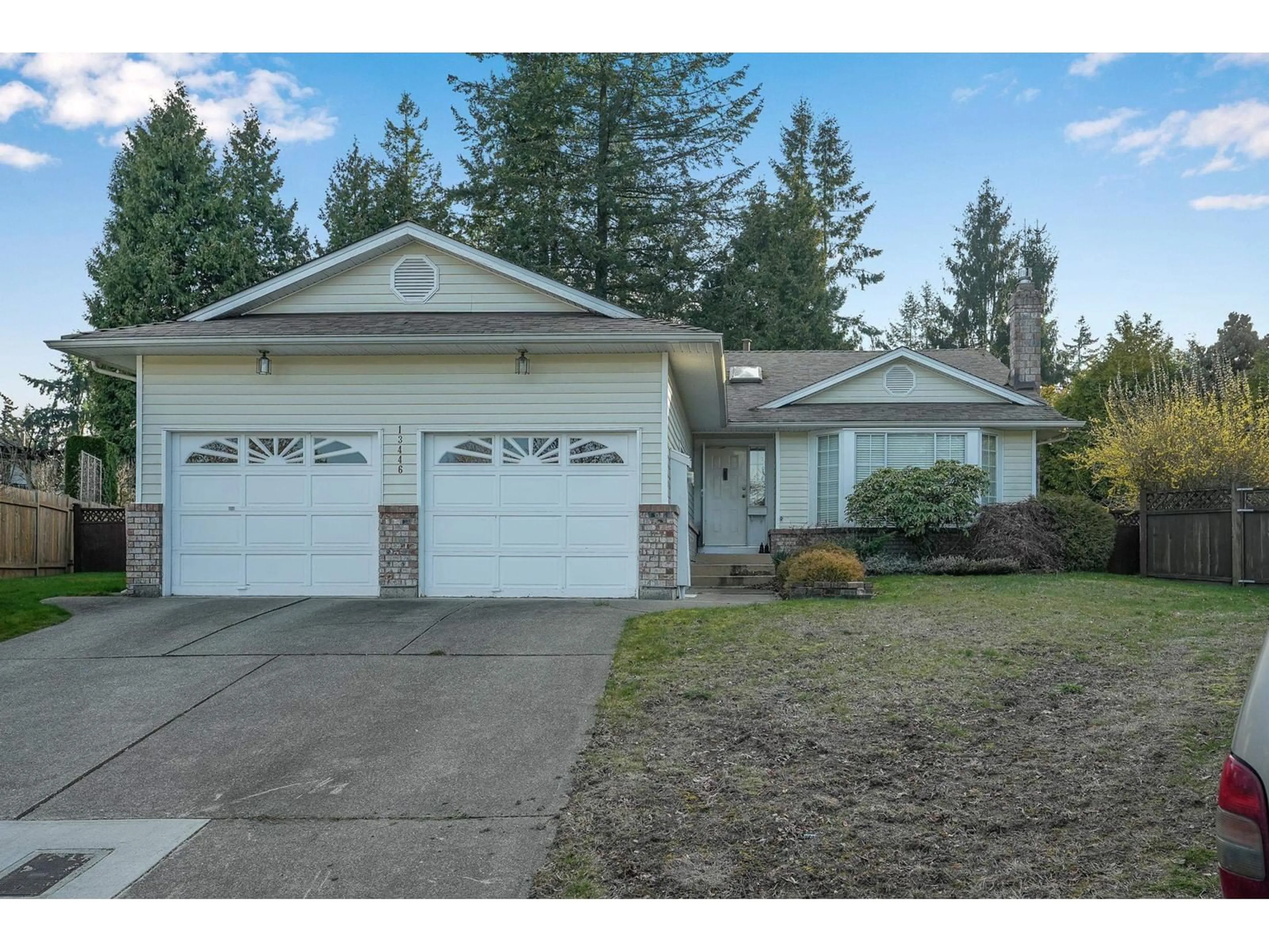 Home with vinyl exterior material, street for 13446 60A, Surrey British Columbia V3X1M1