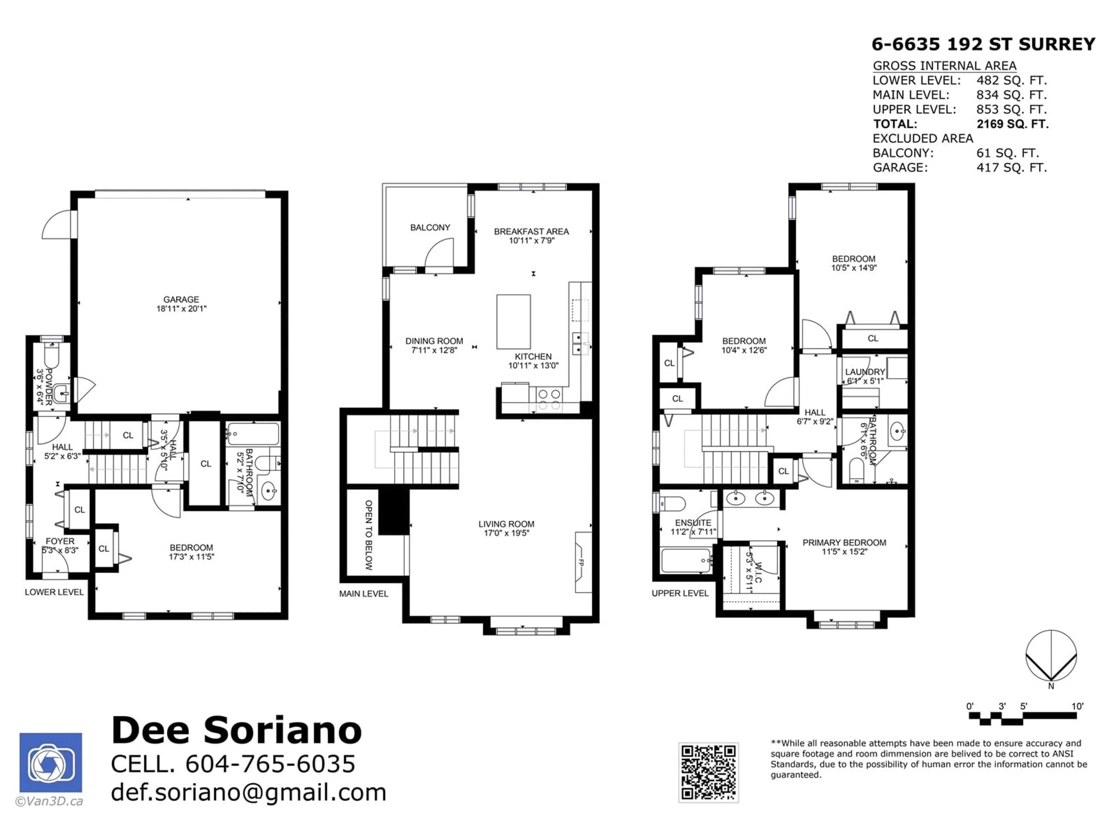 Floor plan for 6 - 6635 192, Surrey British Columbia V4N5T9