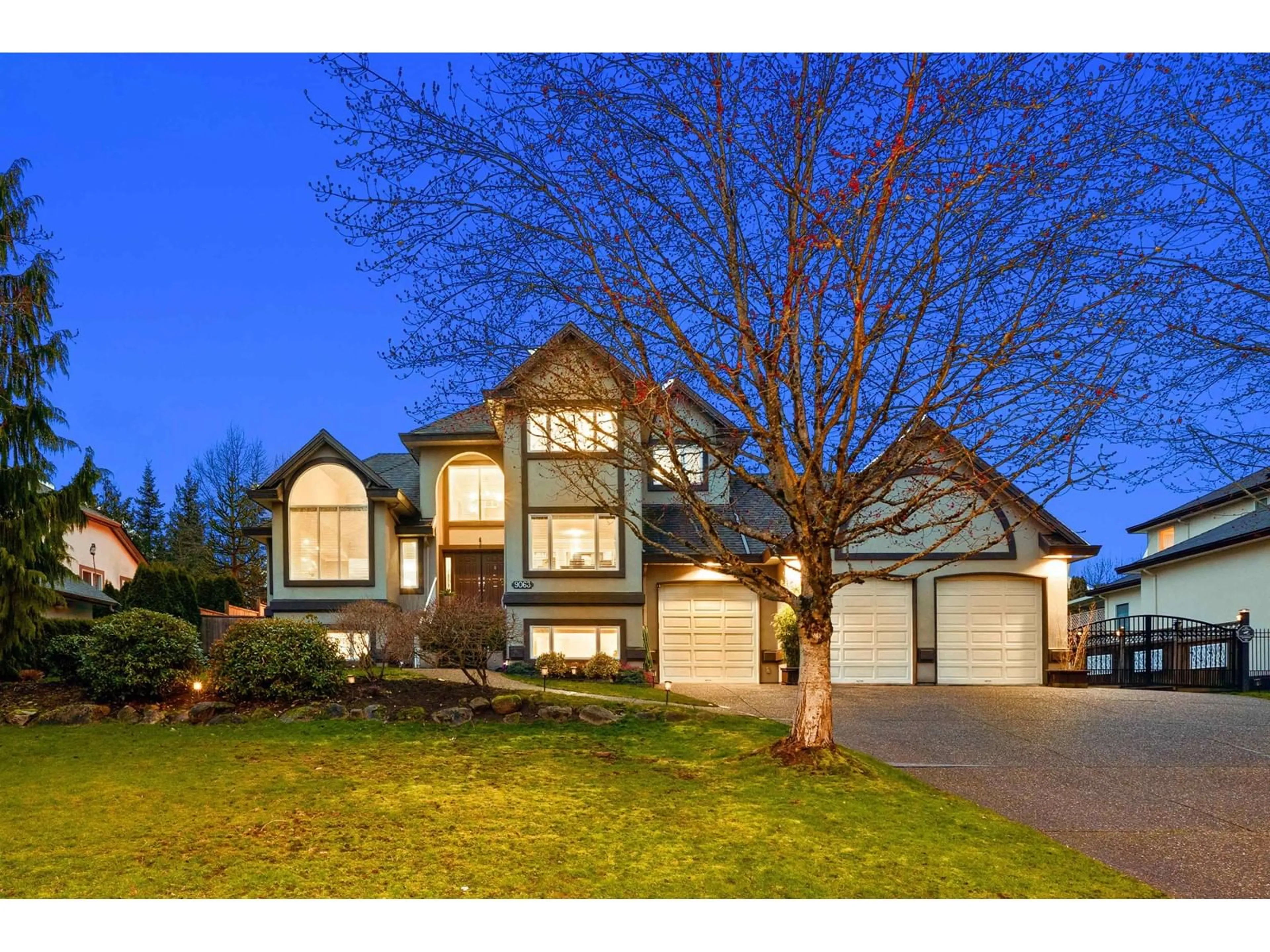 Home with vinyl exterior material, street for 9063 162A, Surrey British Columbia V4N3L6