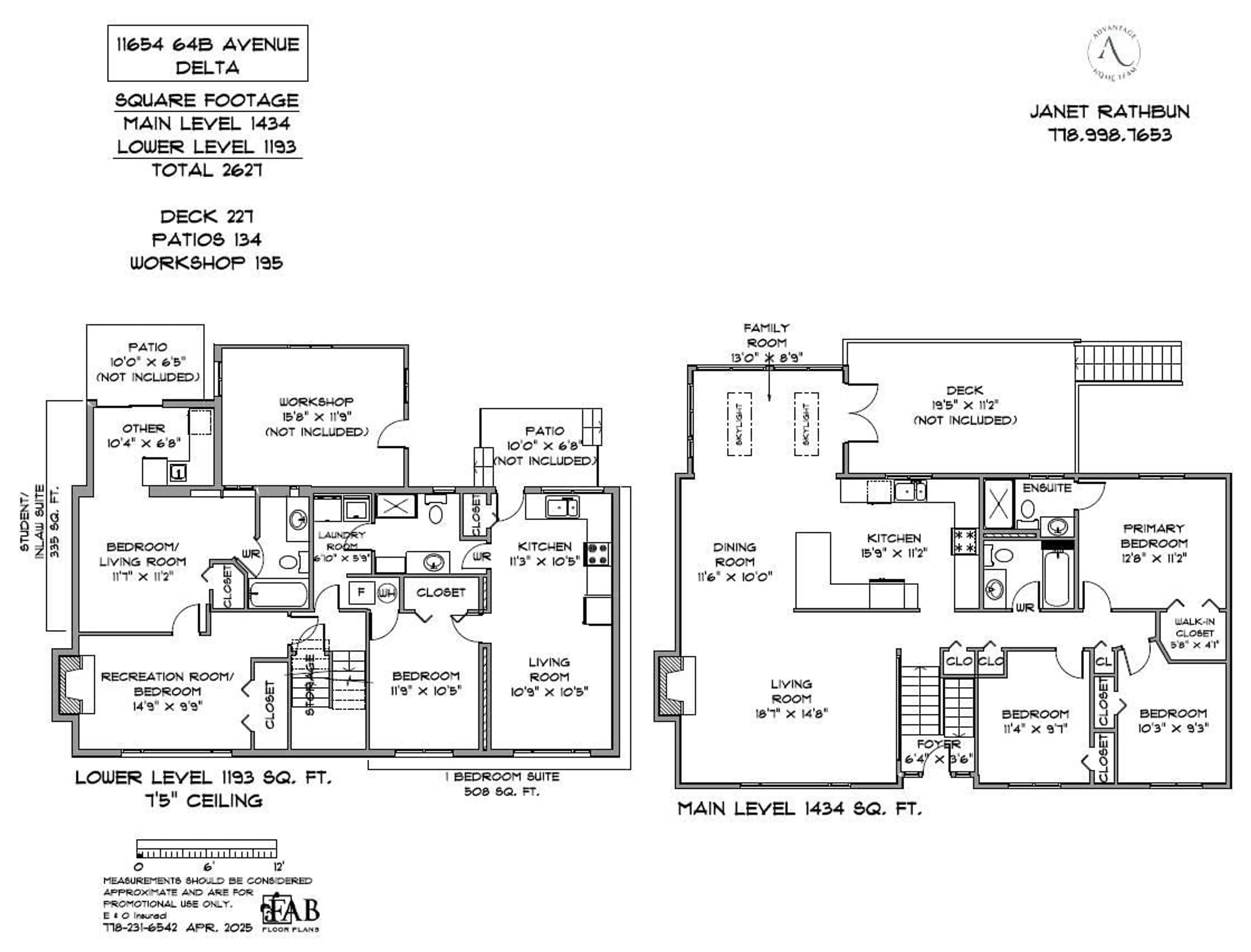 Floor plan for 11654 64B, Delta British Columbia V4E2C9