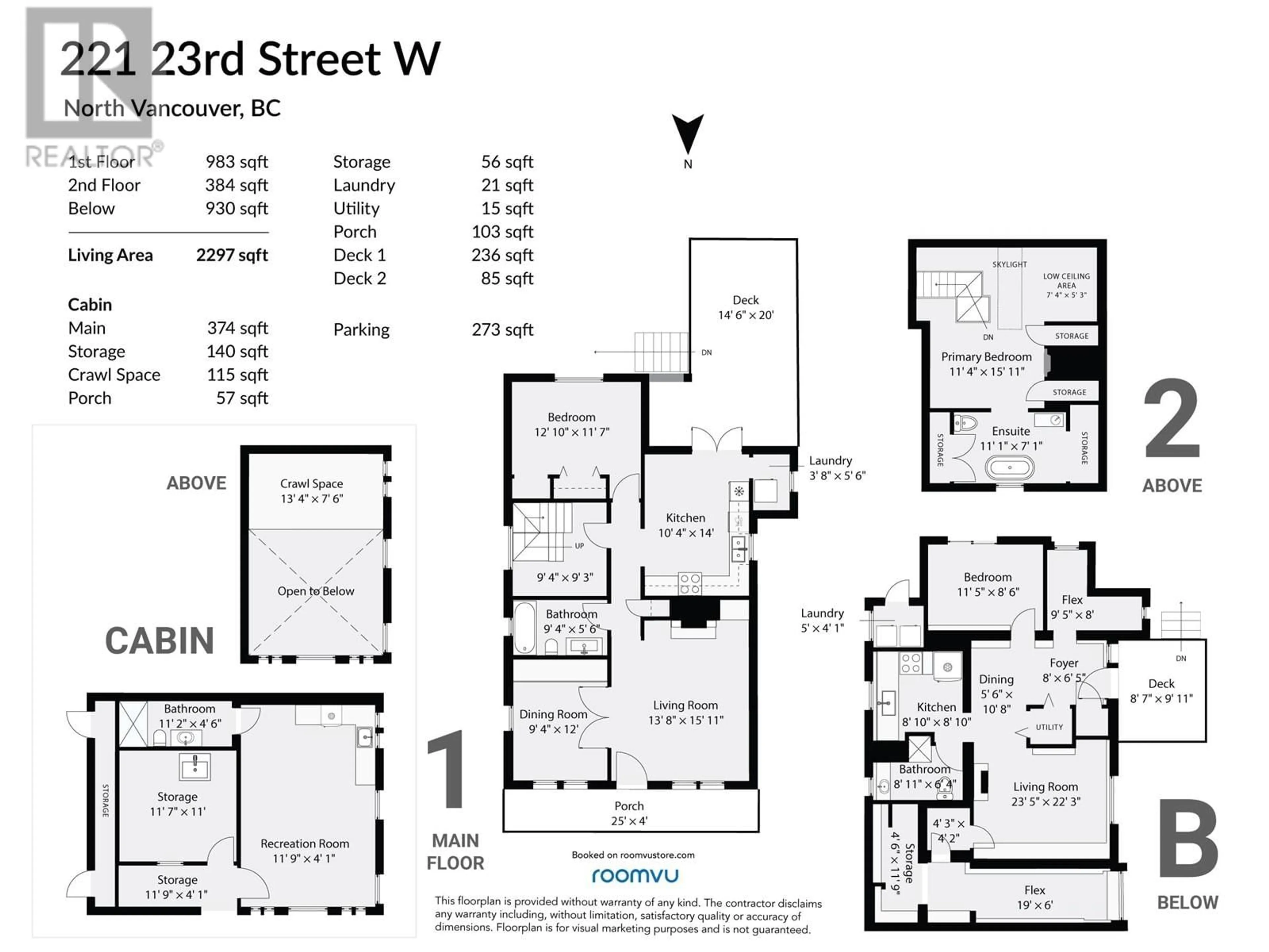 Floor plan for 221 23RD STREET, North Vancouver British Columbia V7M2B4