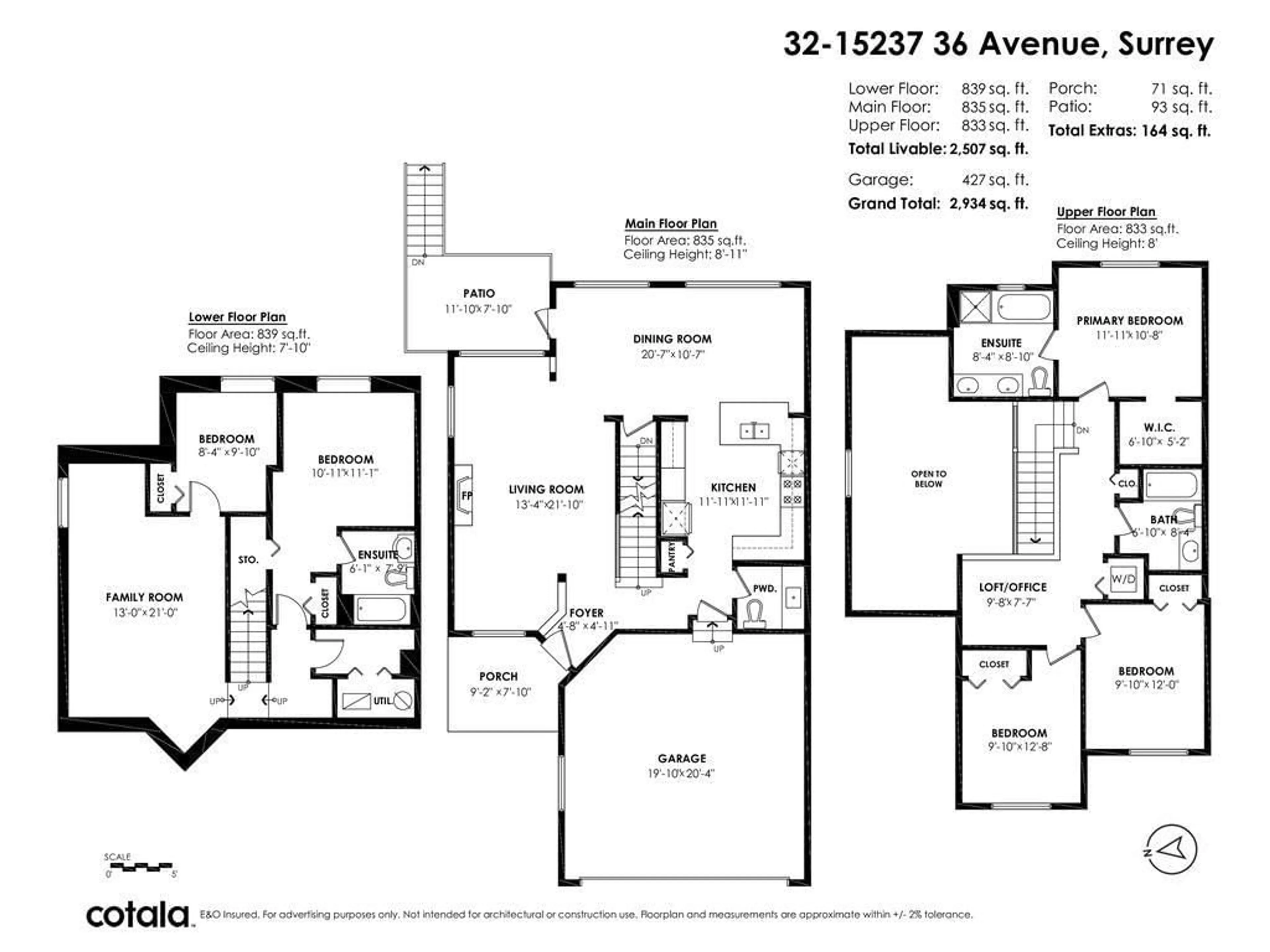 Floor plan for 32 - 15237 36, Surrey British Columbia V3Z0Y4