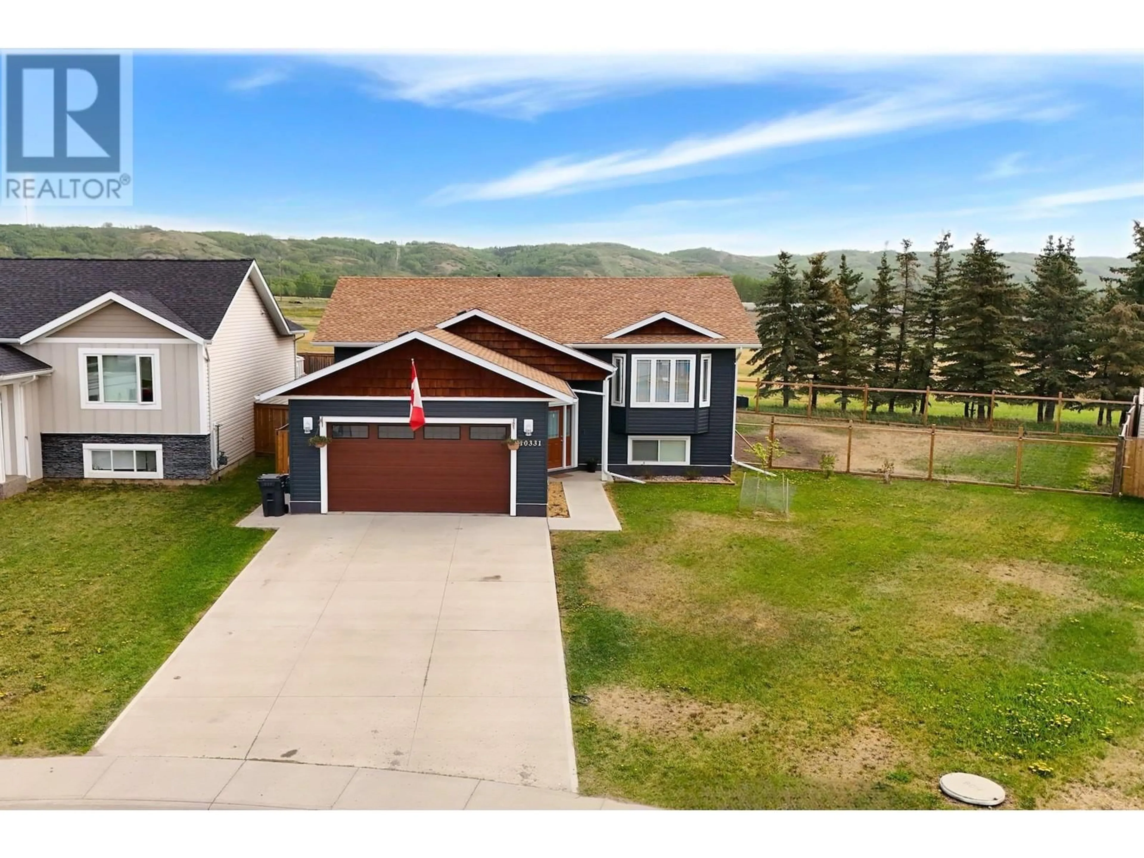A pic from outside/outdoor area/front of a property/back of a property/a pic from drone, mountain view for 10331 97 STREET, Taylor British Columbia V0C2K0