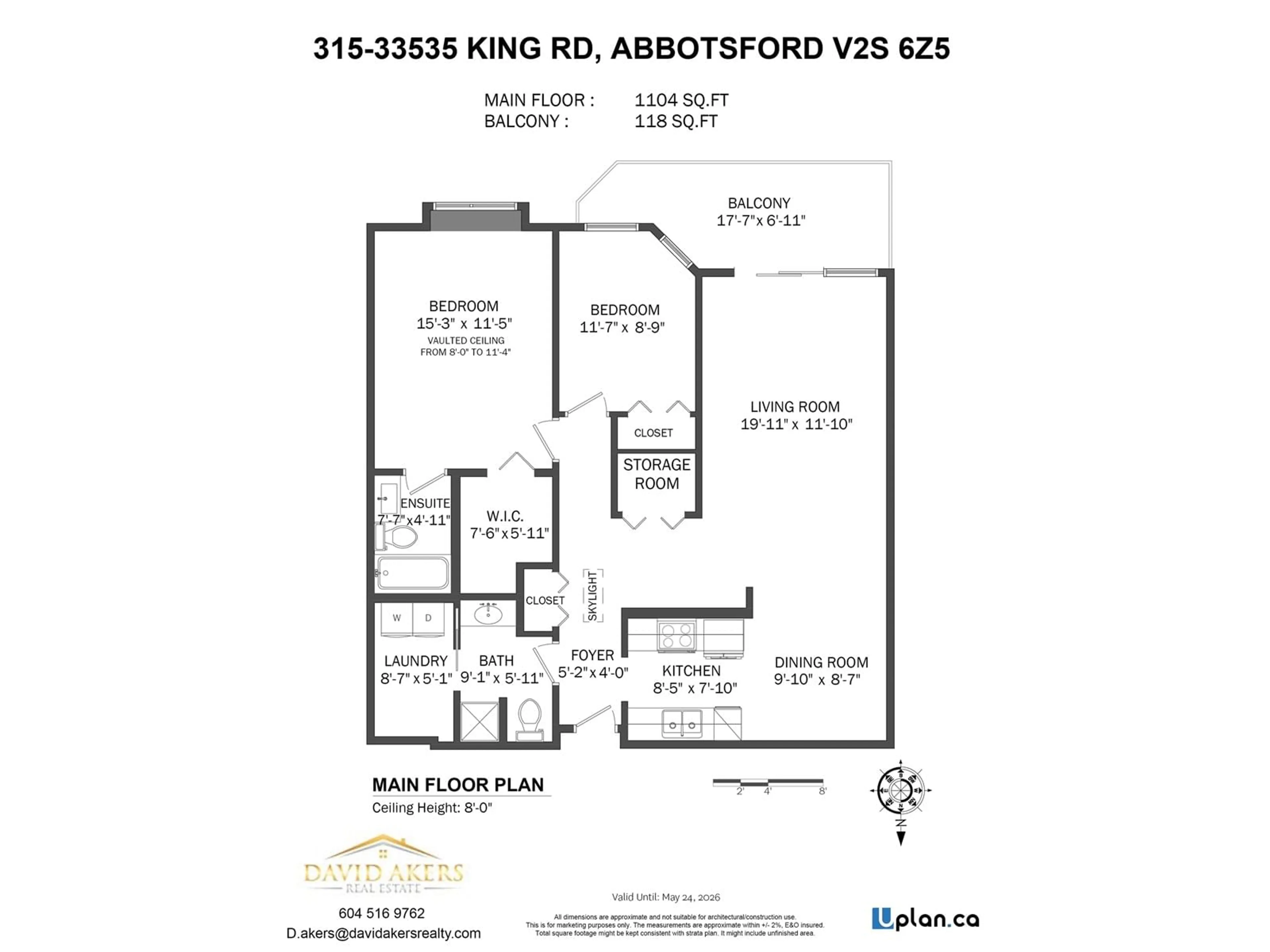 Floor plan for 315 - 33535 KING, Abbotsford British Columbia V2S6Z5