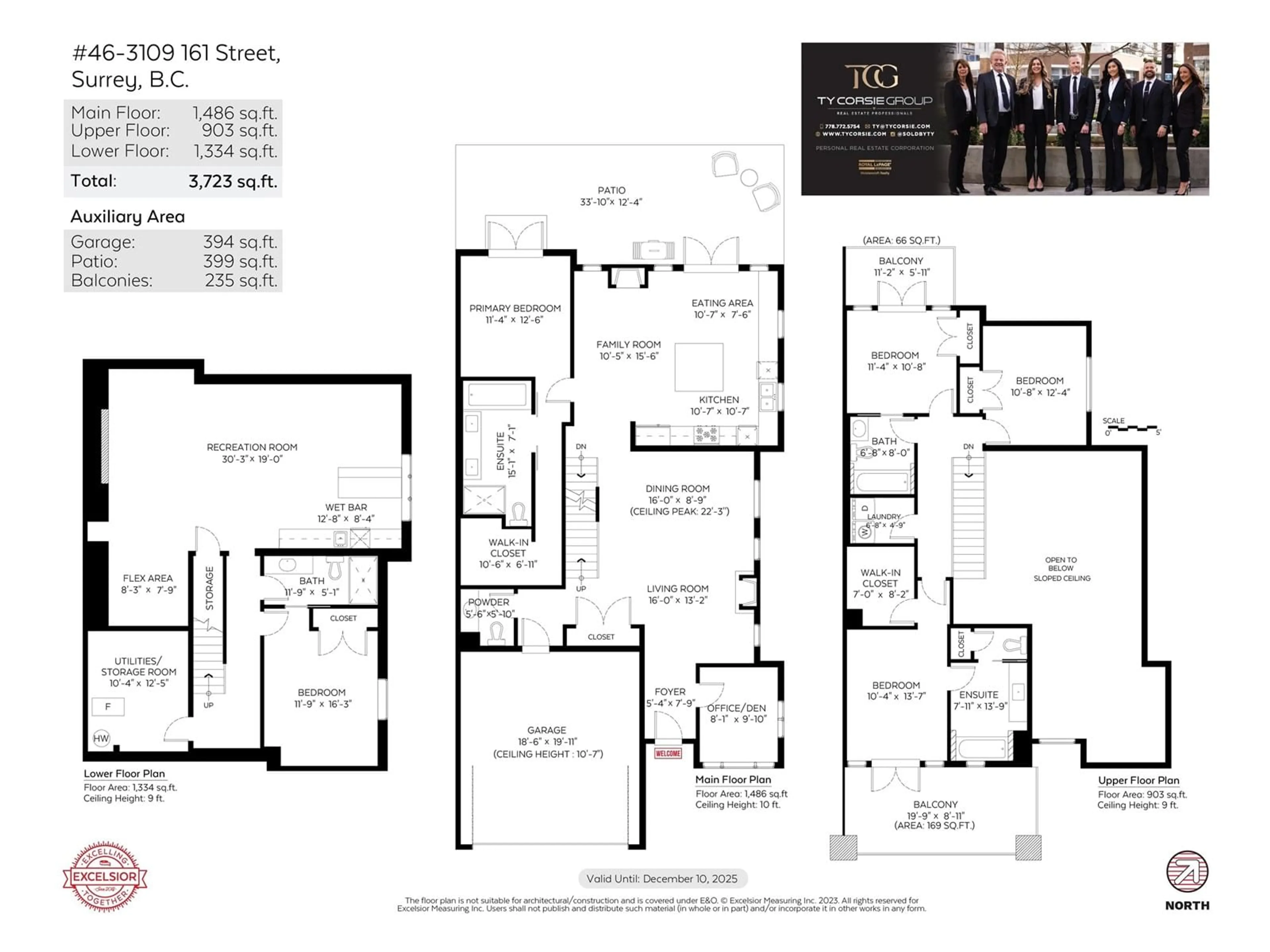 Floor plan for 46 - 3109 161, Surrey British Columbia V3Z2K4