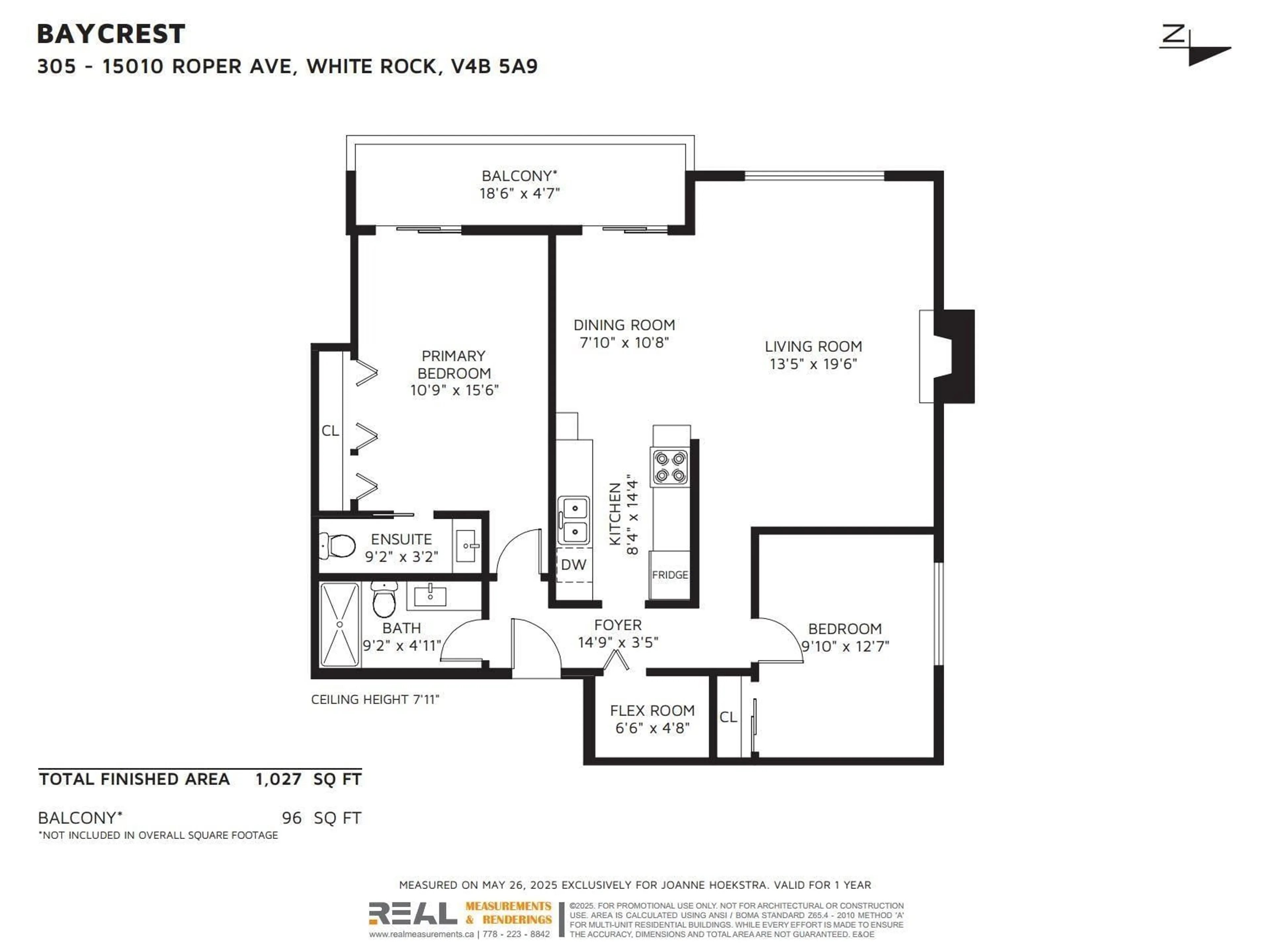 Floor plan for 305 - 15010 ROPER, White Rock British Columbia V4B5A9