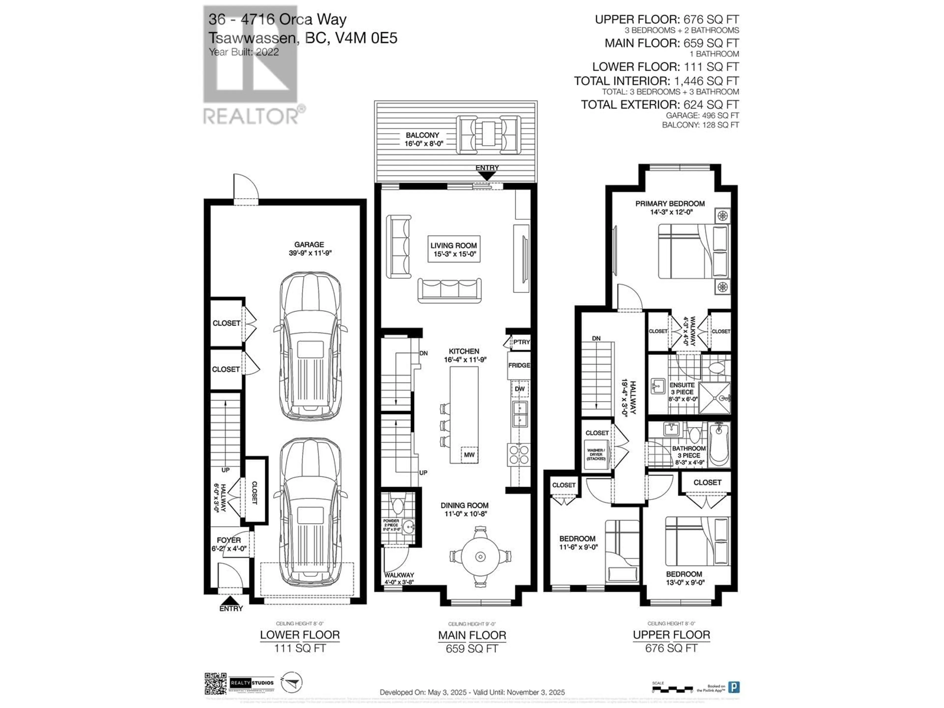 Floor plan for 36 - 4716 ORCA WAY, Tsawwassen British Columbia V4M0E5