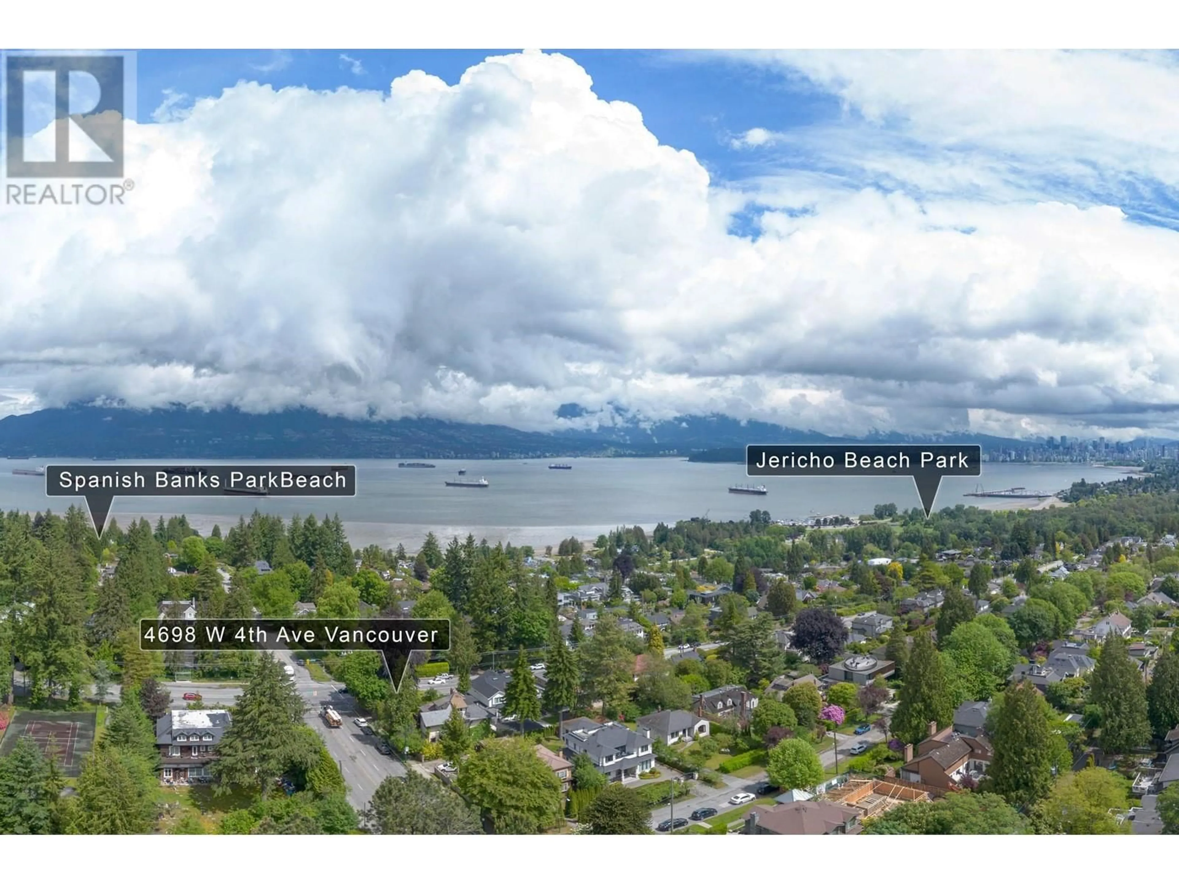 A pic from outside/outdoor area/front of a property/back of a property/a pic from drone, water/lake/river/ocean view for 4698 4TH AVENUE, Vancouver British Columbia V6R1R5
