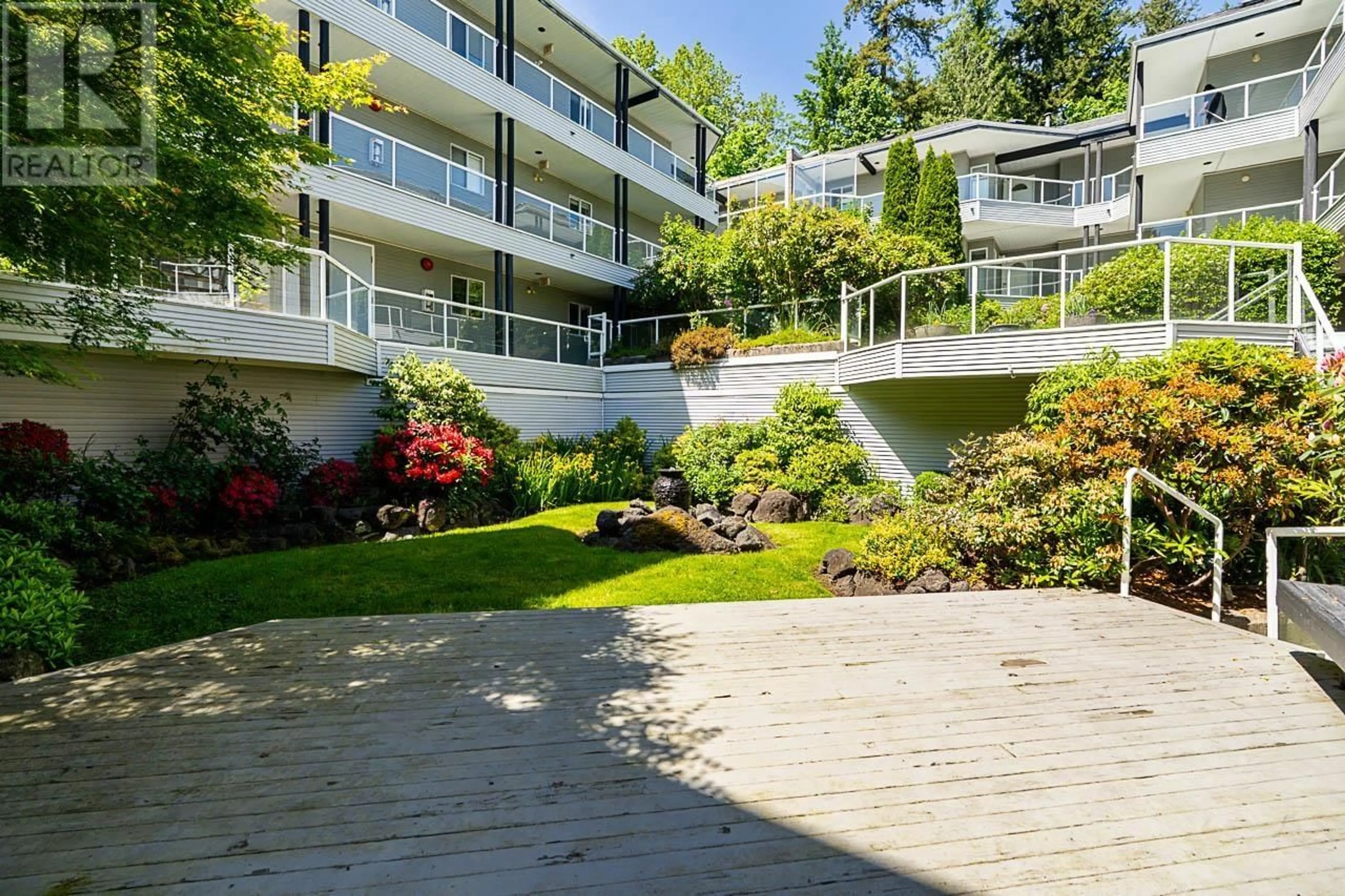Patio, water/lake/river/ocean view for 308 - 2733 ATLIN PLACE, Coquitlam British Columbia V3C5B1