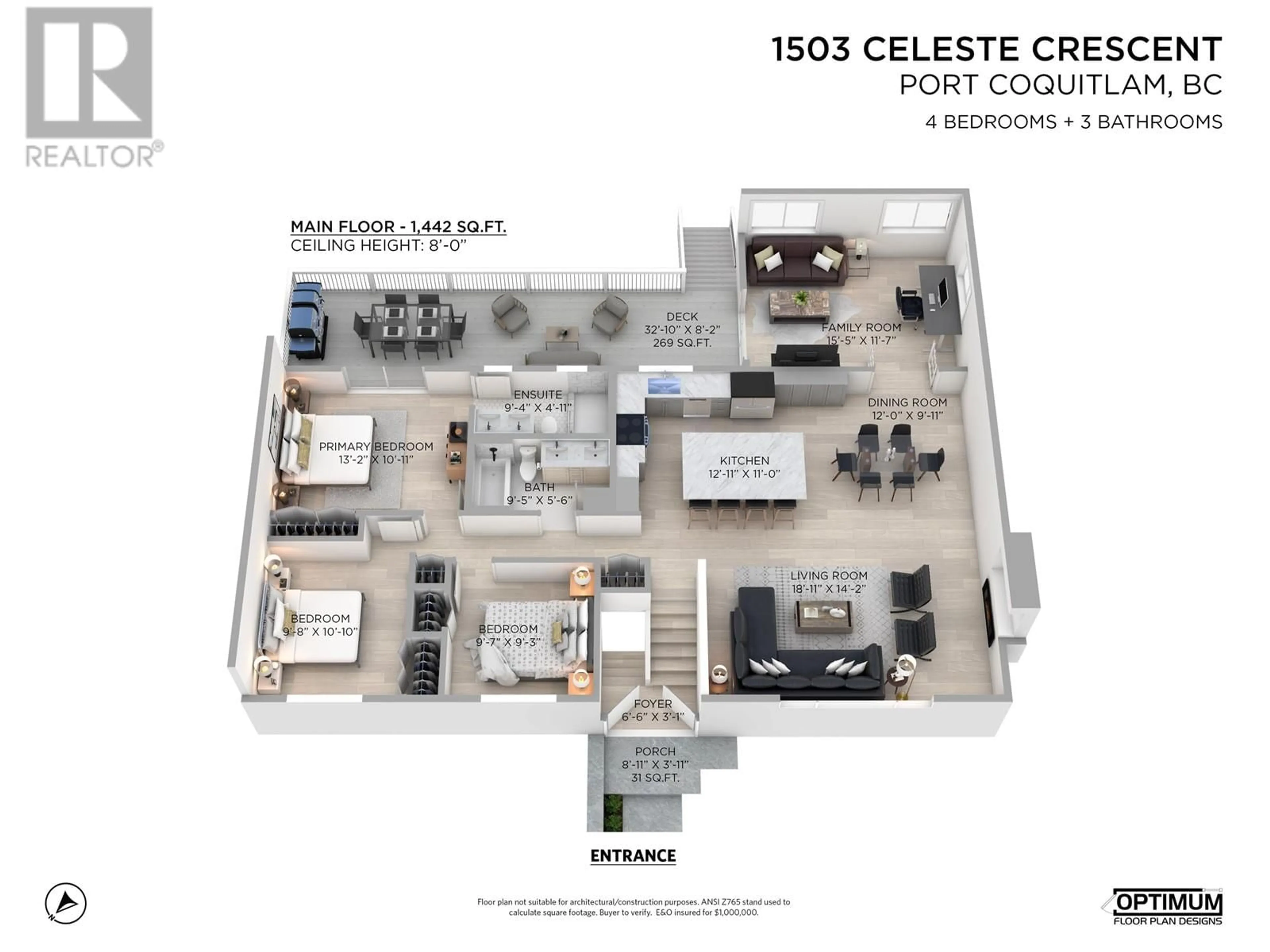 Floor plan for 1503 CELESTE CRESCENT, Port Coquitlam British Columbia V3C1E3
