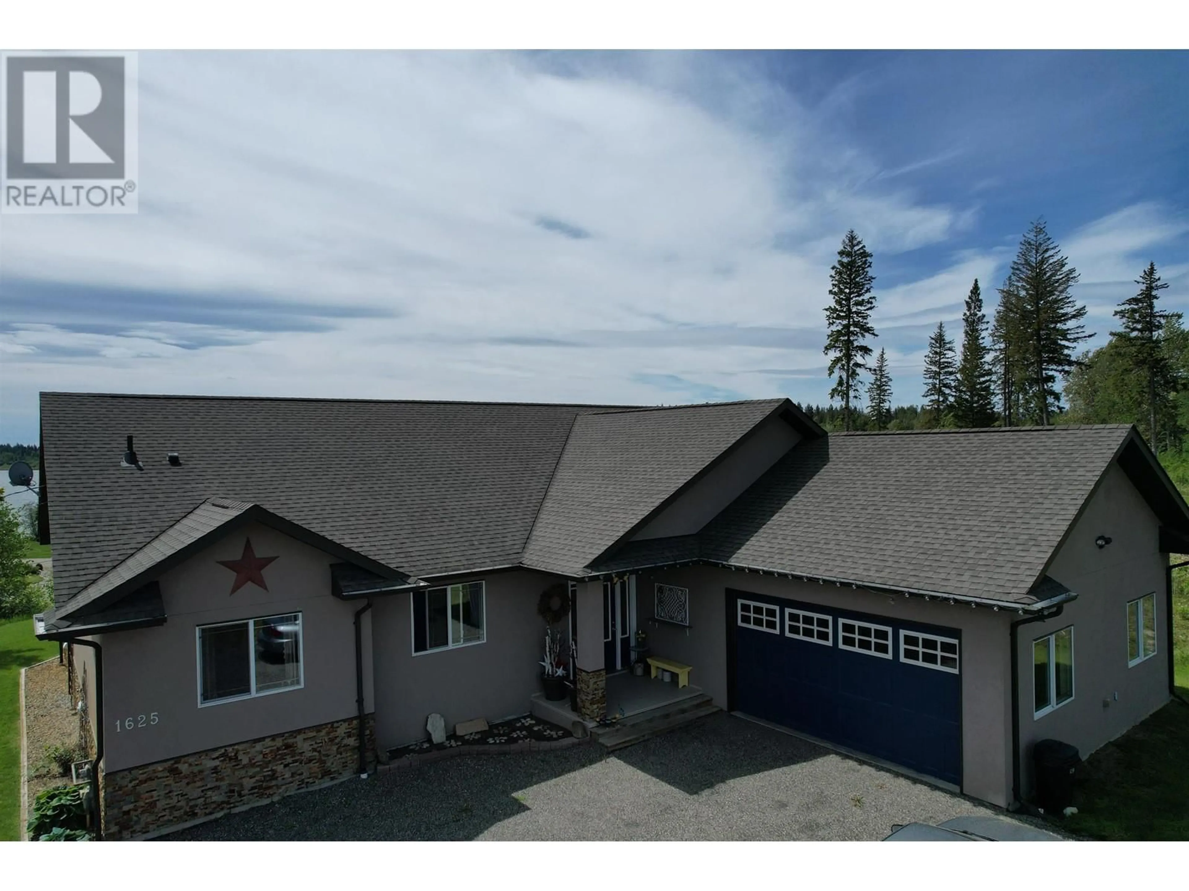 A pic from outside/outdoor area/front of a property/back of a property/a pic from drone, mountain view for 1625 STONEY PARK ROAD, Quesnel British Columbia V2J0B9
