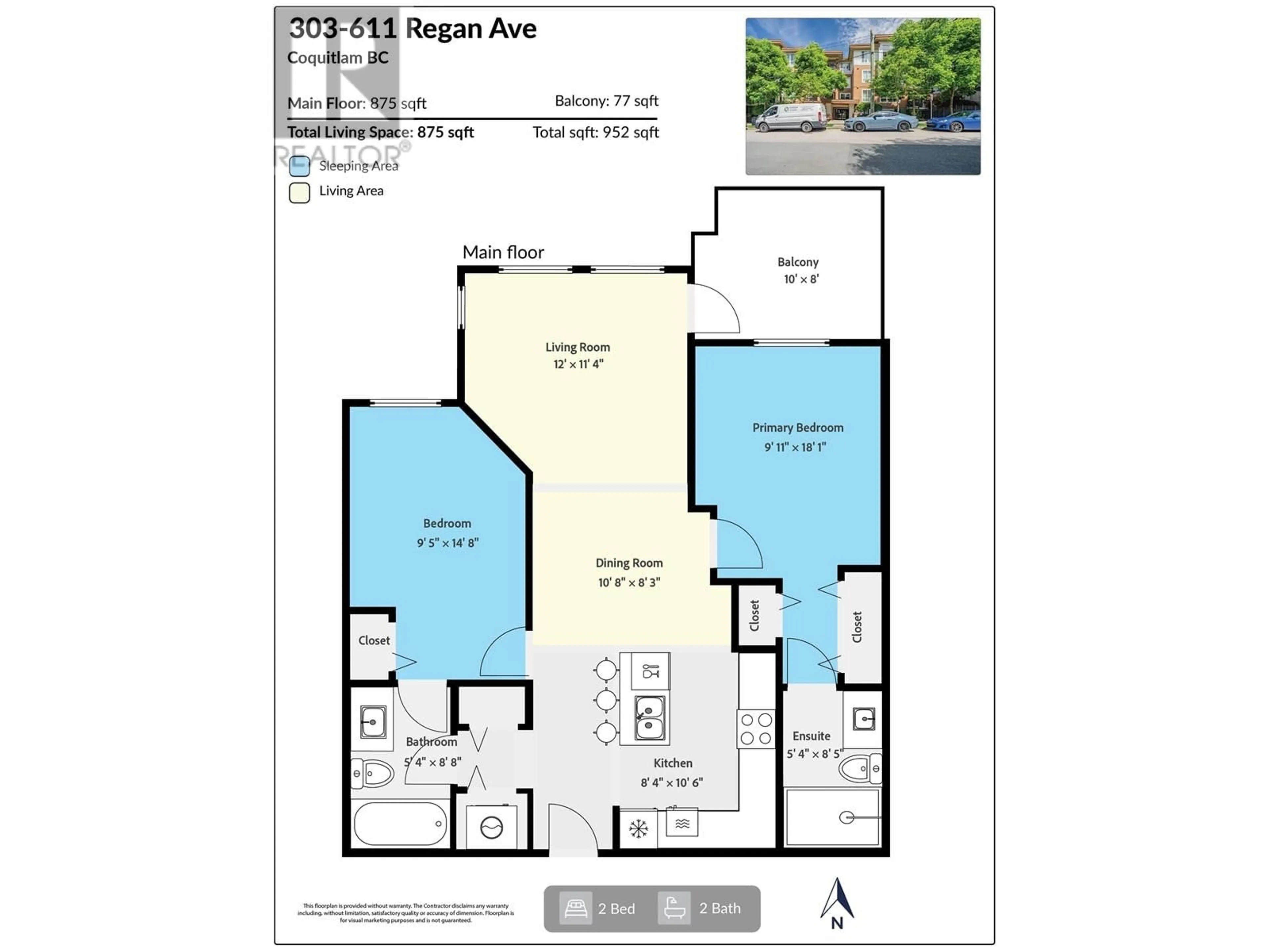 Floor plan for 303 - 611 REGAN AVENUE, Coquitlam British Columbia V3J0E5