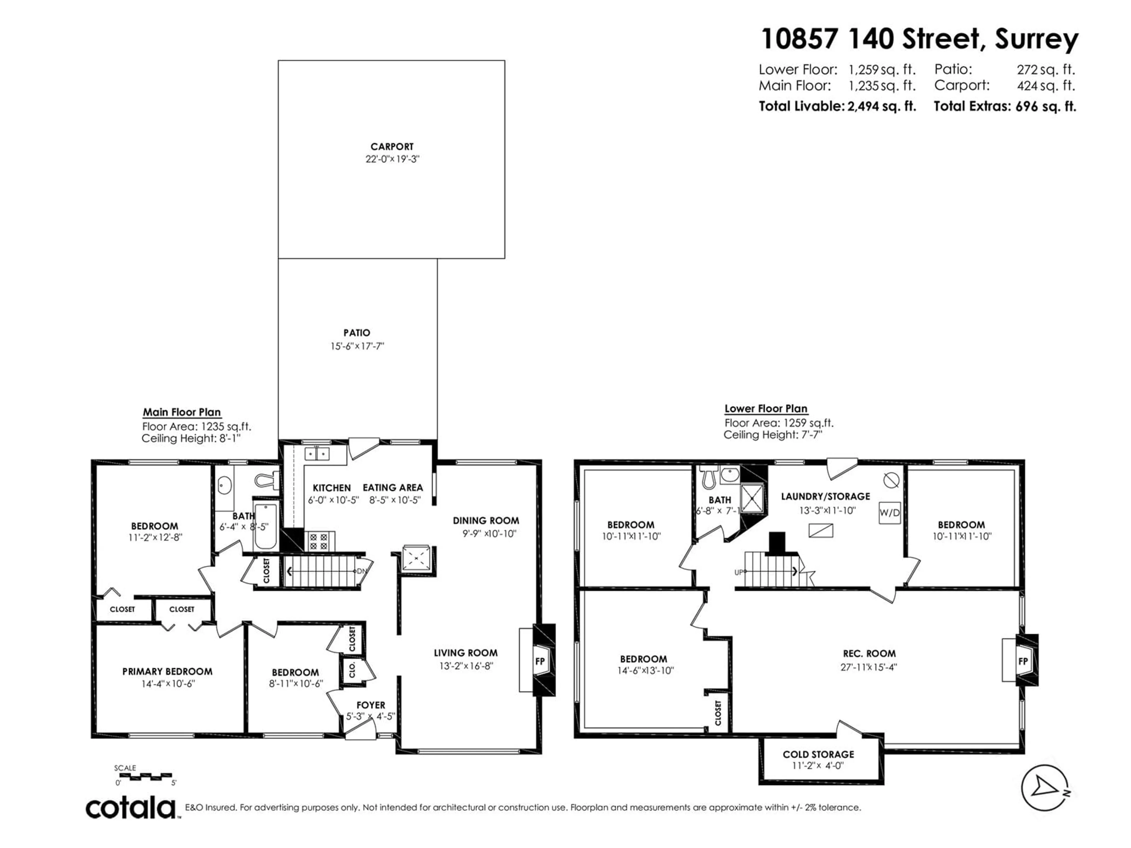 Floor plan for 10857 140, Surrey British Columbia V3R3G3
