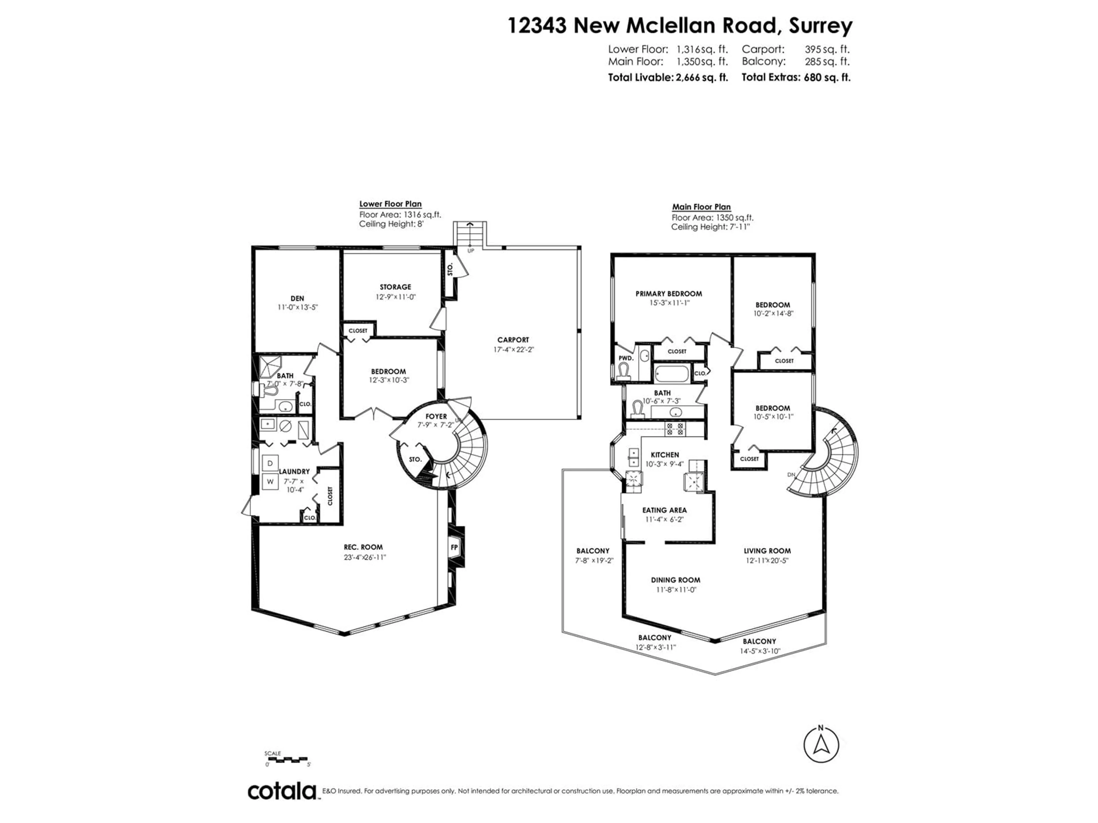 Floor plan for 12343 NEW MCLELLAN, Surrey British Columbia V3W1E6