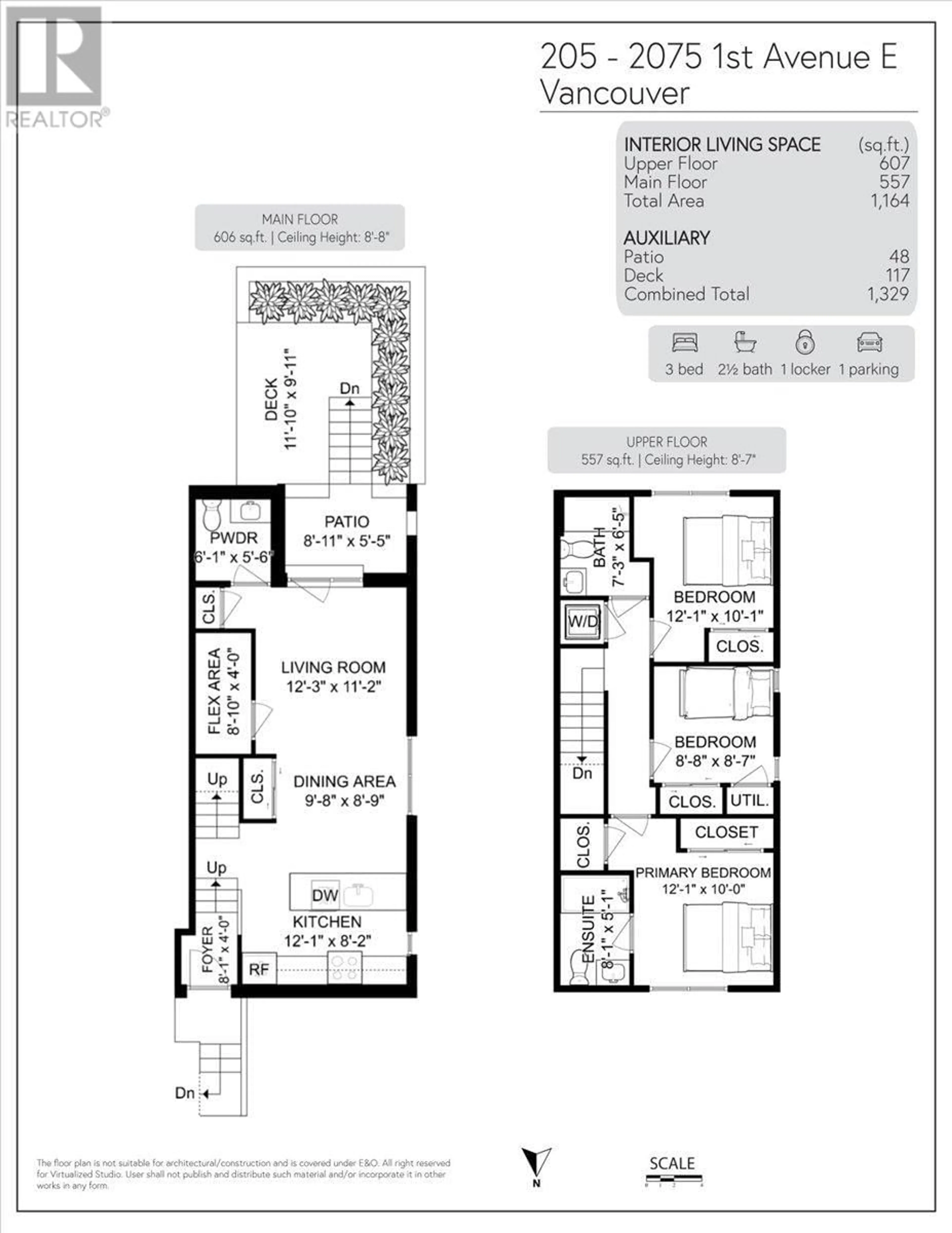 Floor plan for 205 - 2075 1ST AVENUE, Vancouver British Columbia V5N1B6