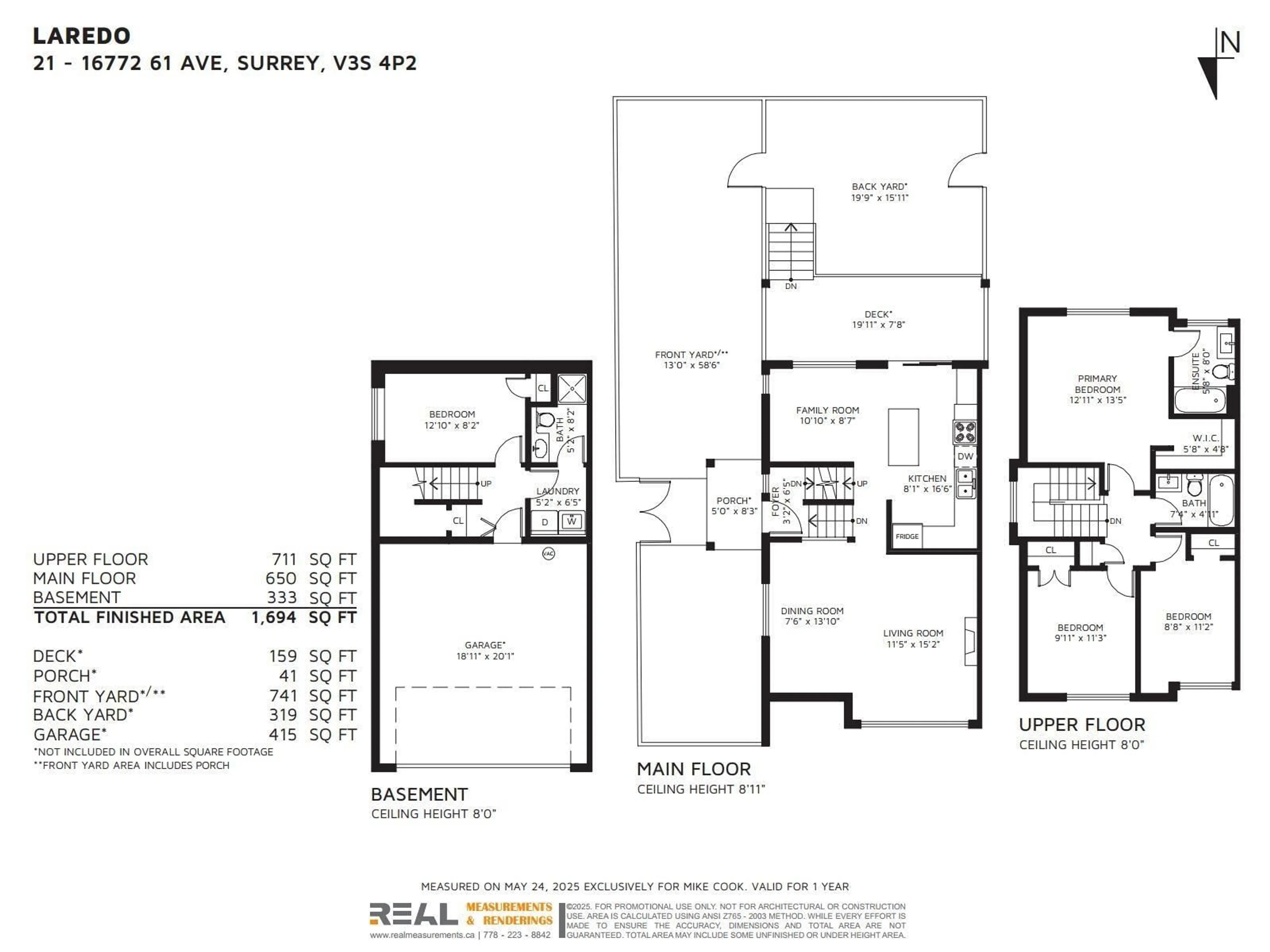 Floor plan for 21 - 16772 61, Surrey British Columbia V3S4P2