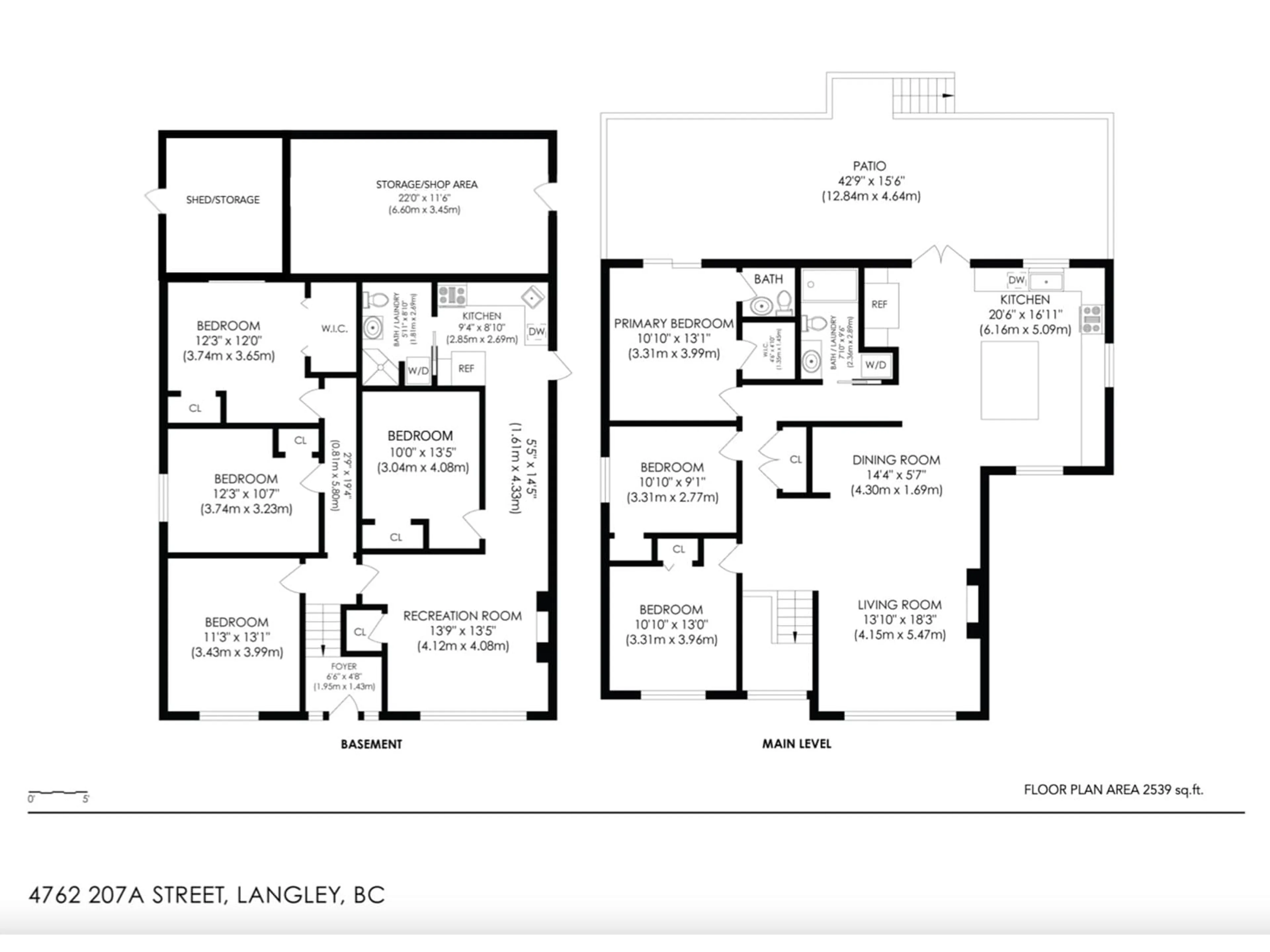 Floor plan for 4762 207A, Langley British Columbia V3A6N9