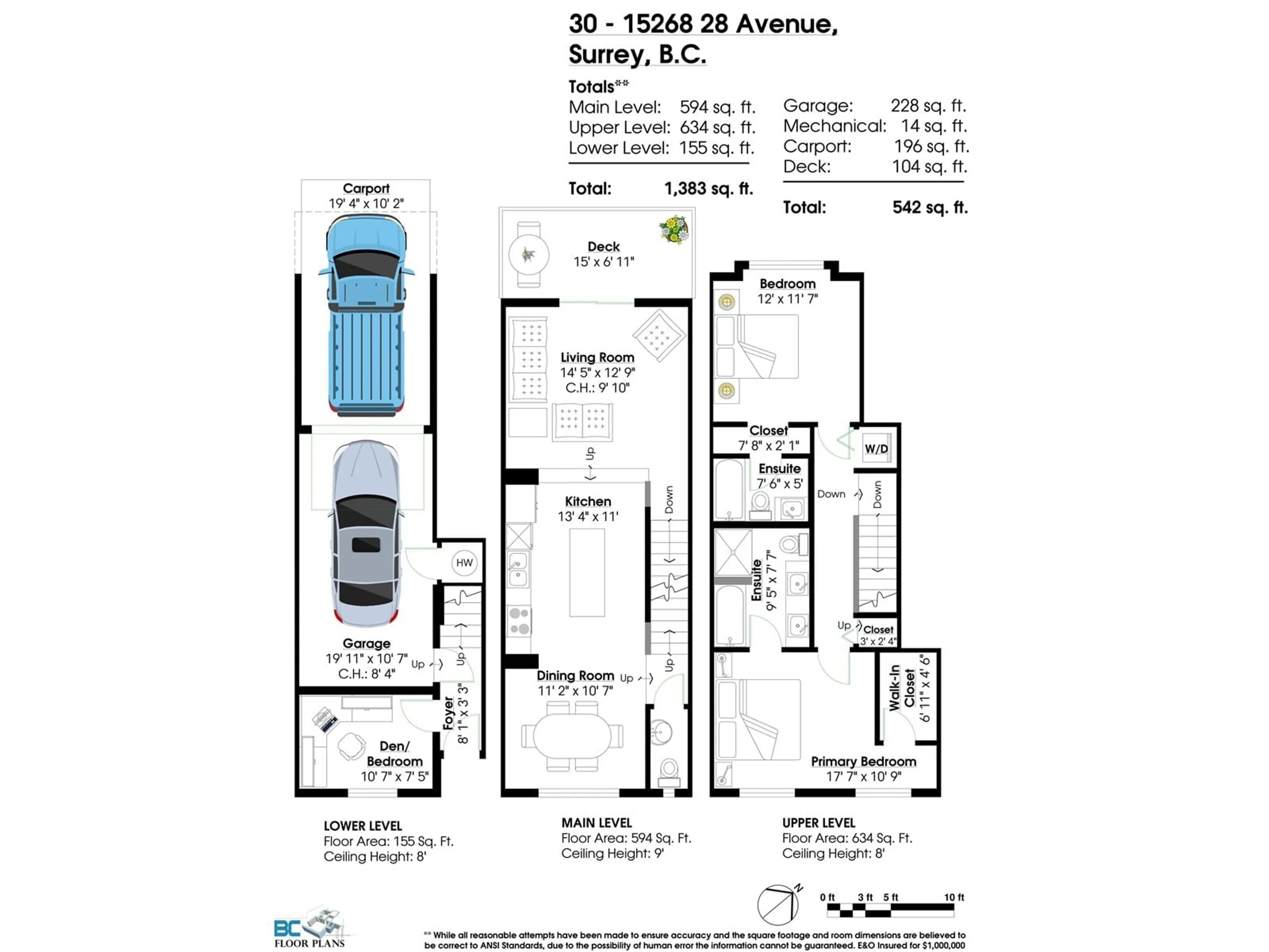 Floor plan for 30 - 15268 28, Surrey British Columbia V4P0E8