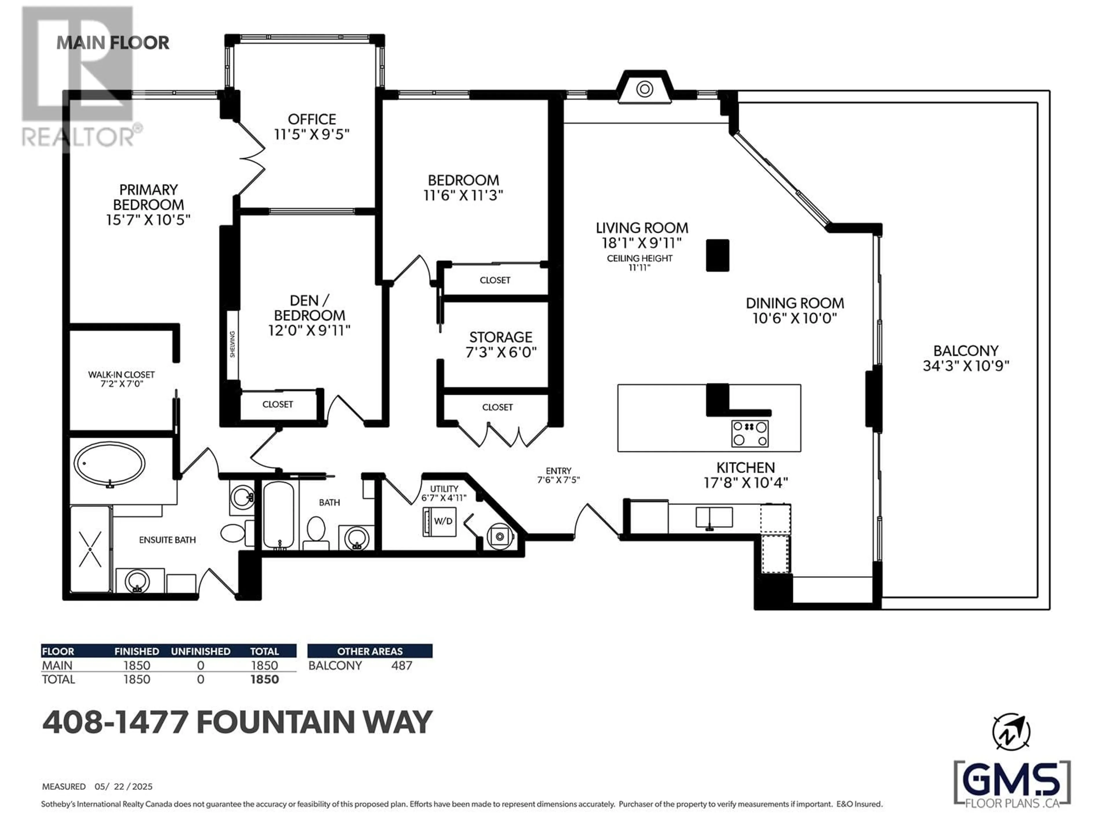 Floor plan for 408 - 1477 FOUNTAIN WAY, Vancouver British Columbia V6H3W9