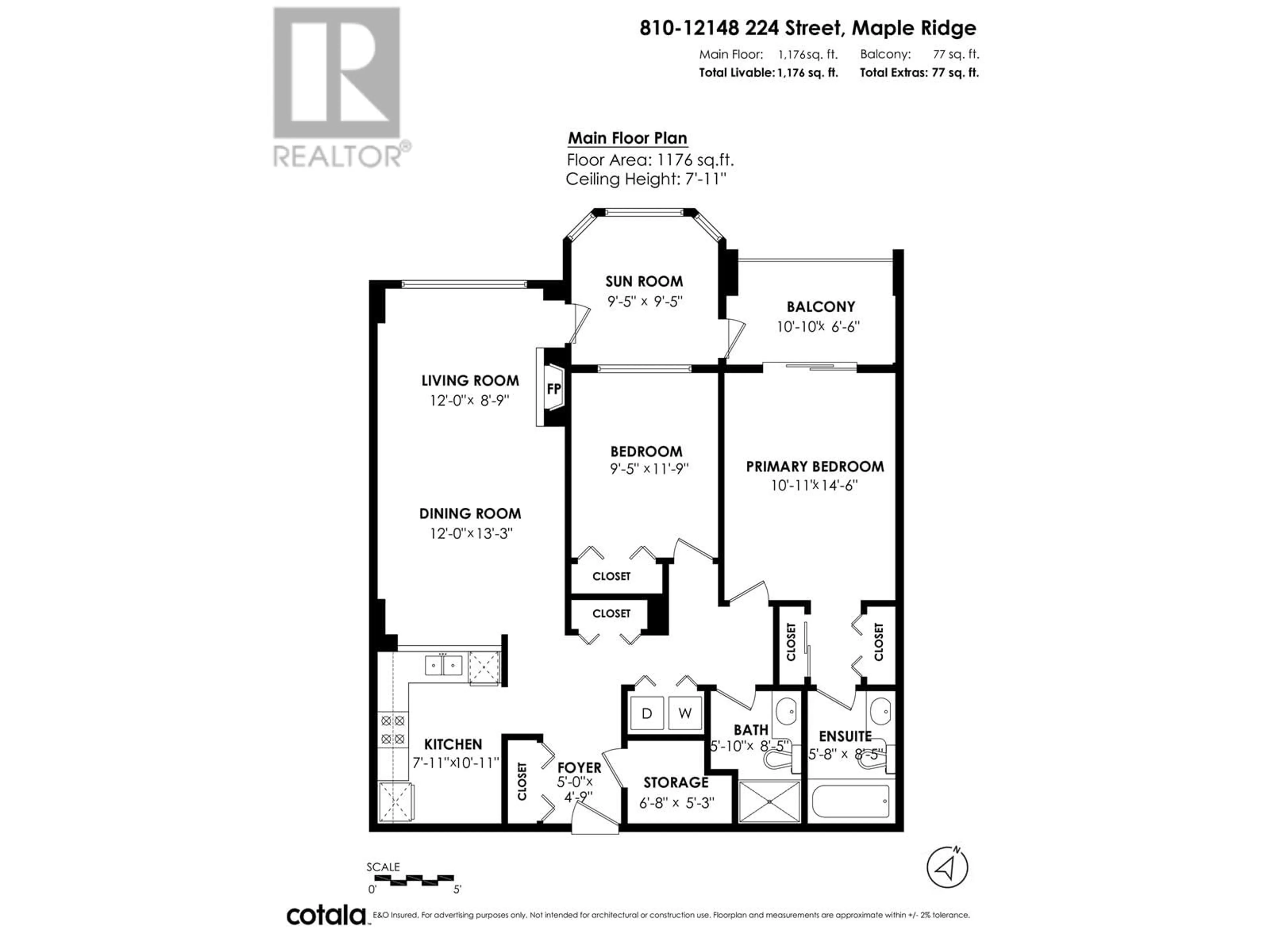 Floor plan for 810 - 12148 224 STREET, Maple Ridge British Columbia V2X3N8