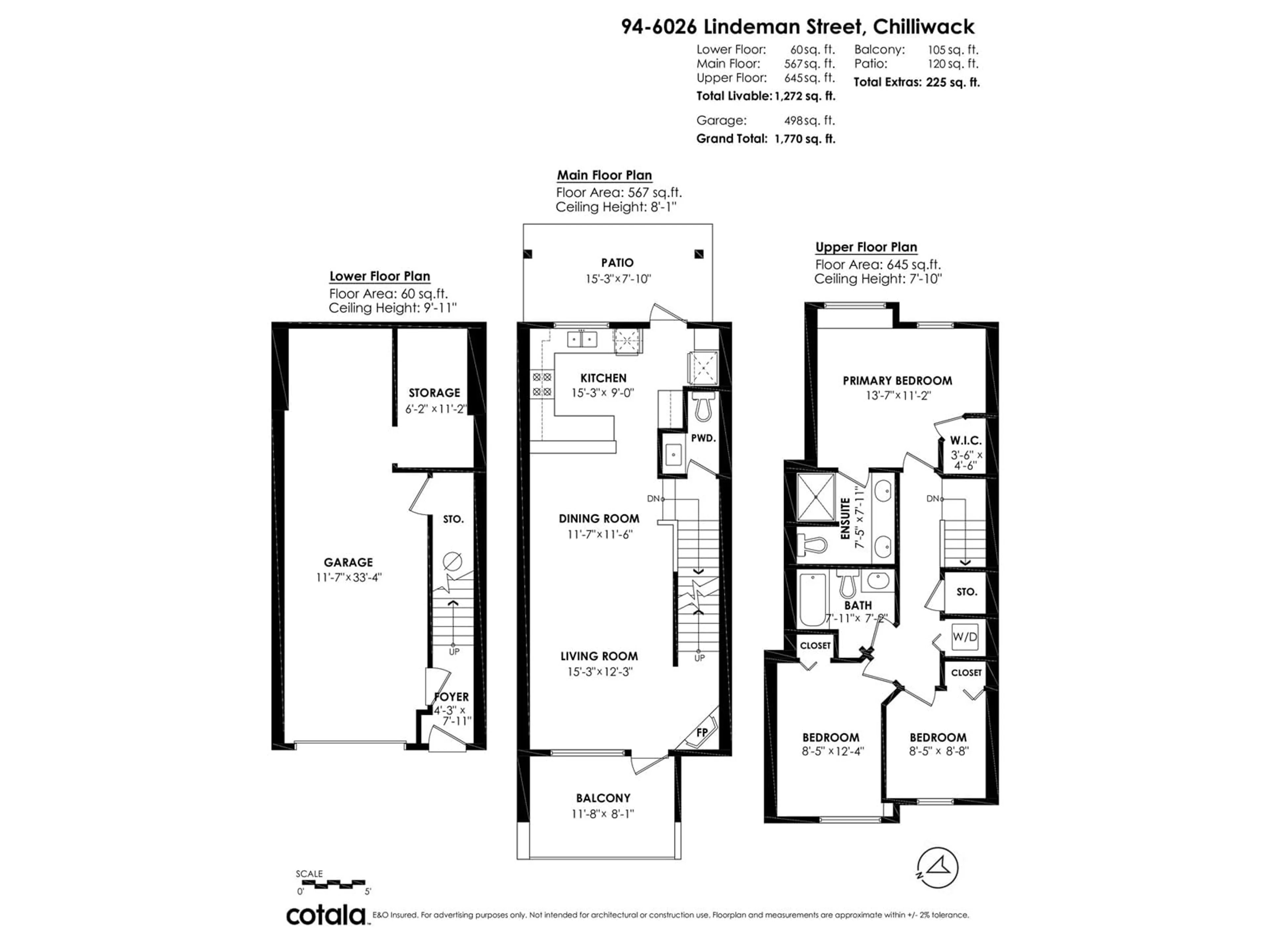 Floor plan for 94 - 6026 LINDEMAN STREET, Chilliwack British Columbia V2R0W1