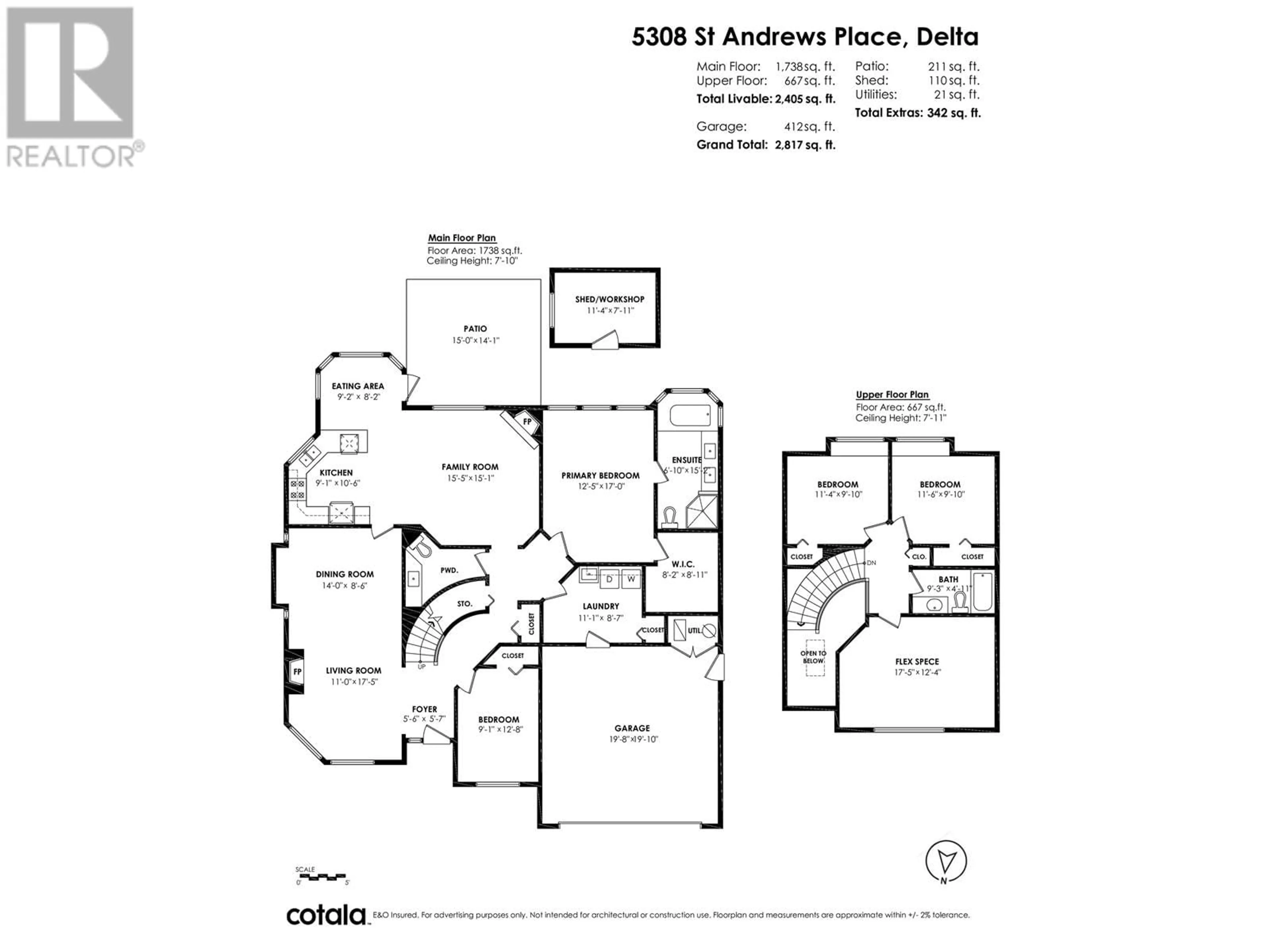 Floor plan for 5308 ST. ANDREWS PLACE, Delta British Columbia V4M4E5
