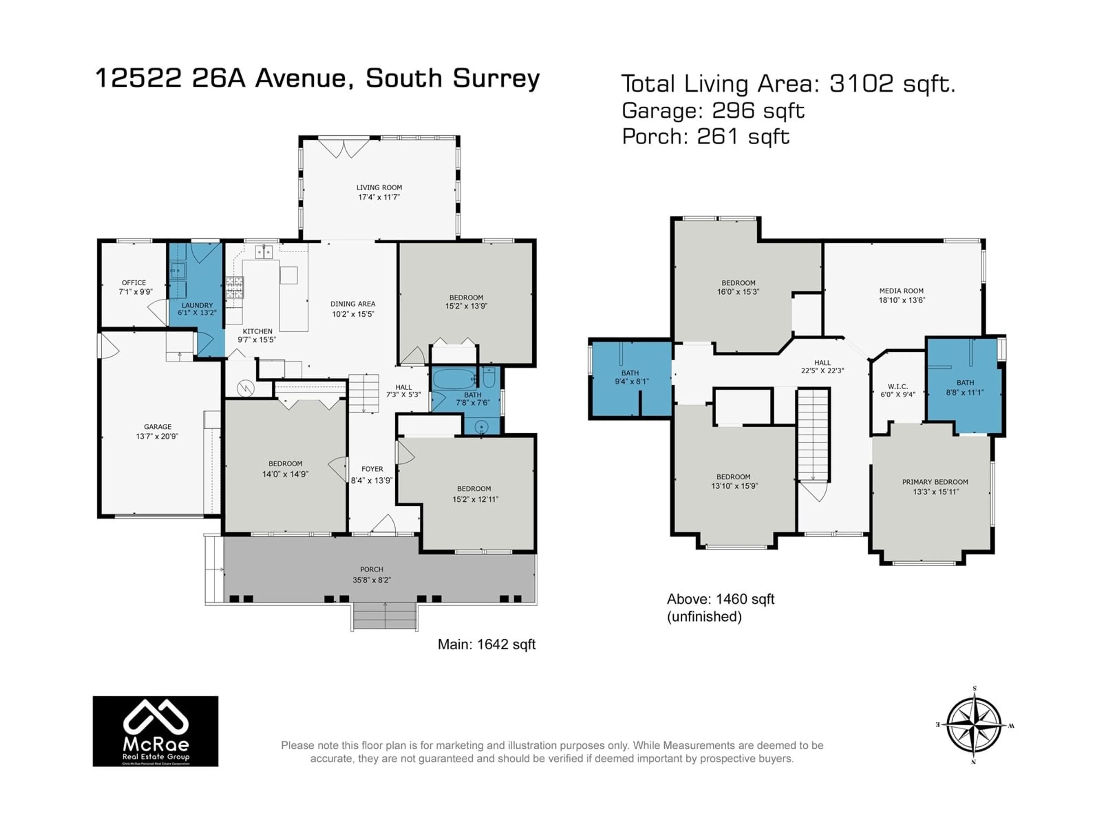 Floor plan for 12522 26A, Surrey British Columbia V4A2M3