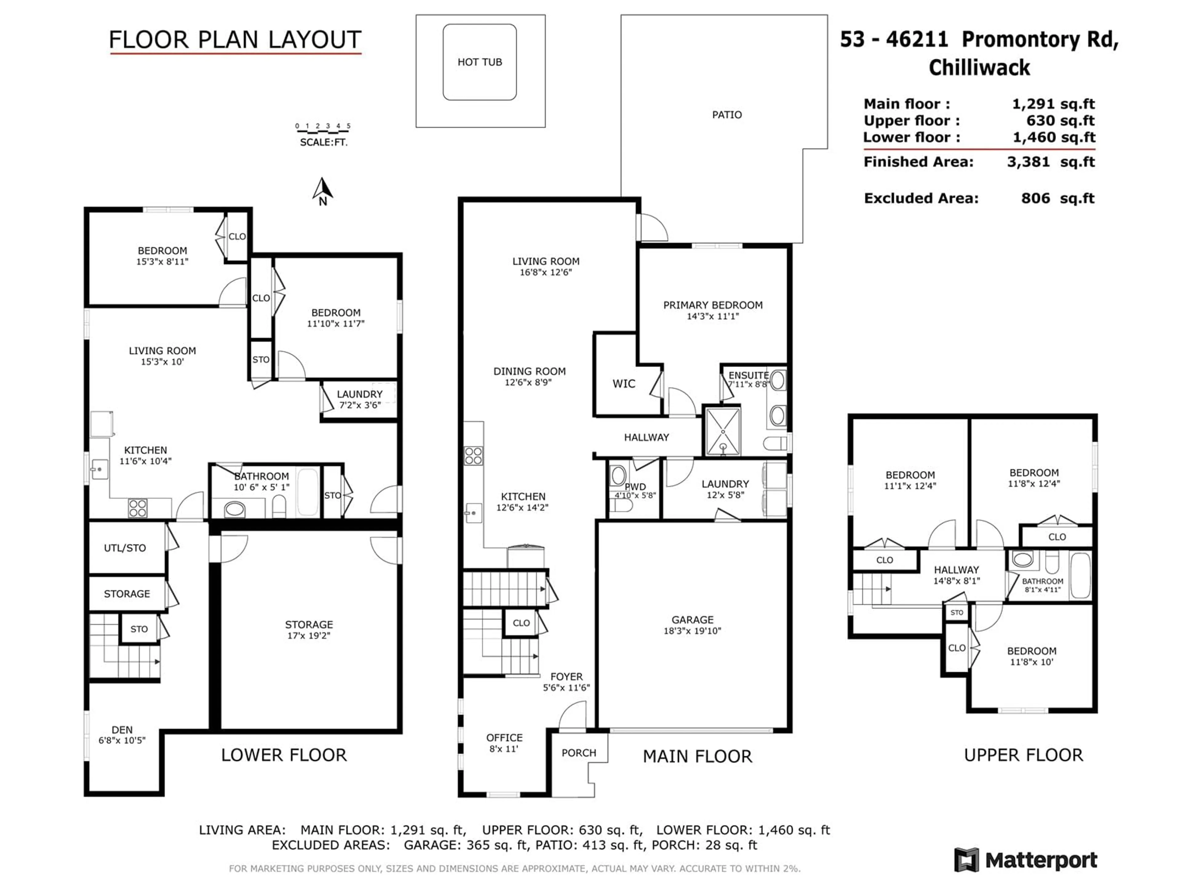 Floor plan for 53 - 46211 PROMONTORY ROAD, Chilliwack British Columbia V2R0E5