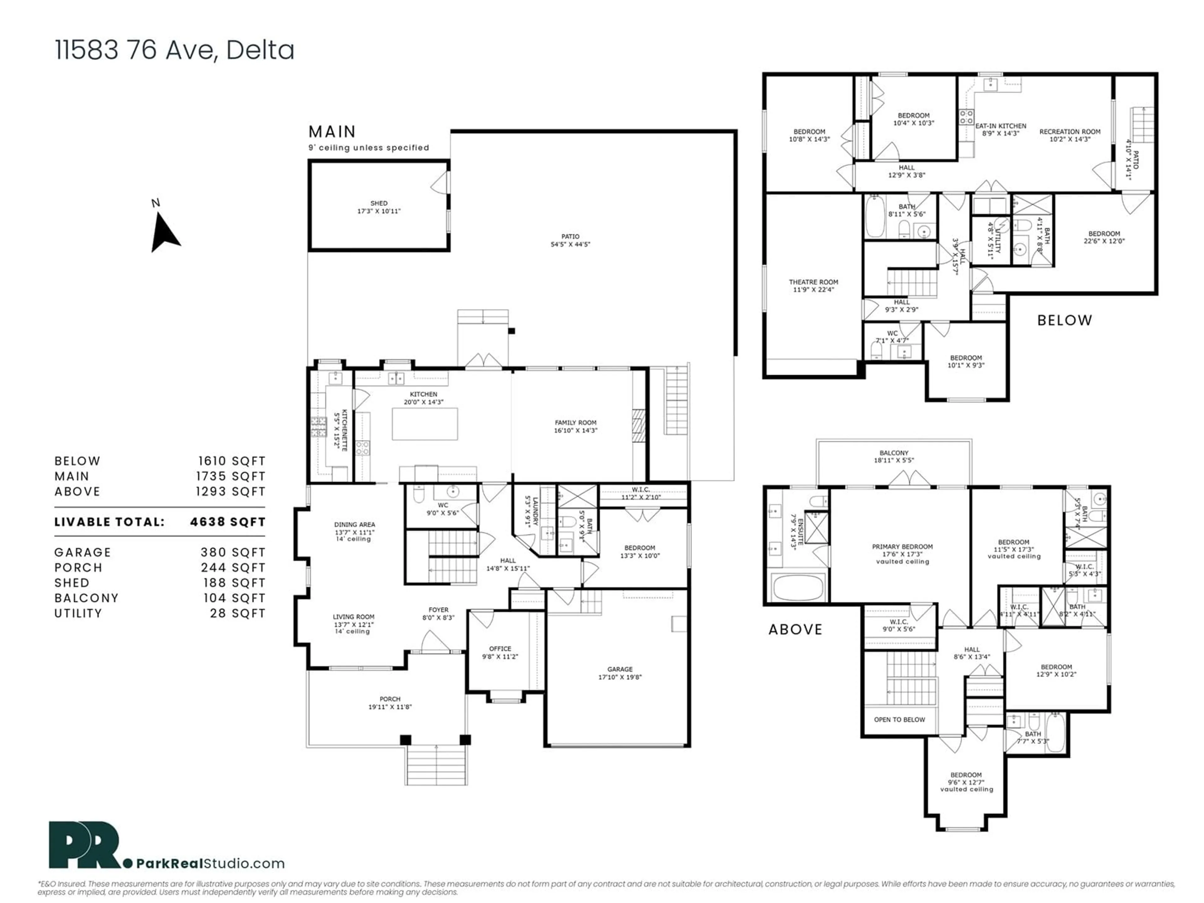 Floor plan for 11583 76, Delta British Columbia V4C1K7