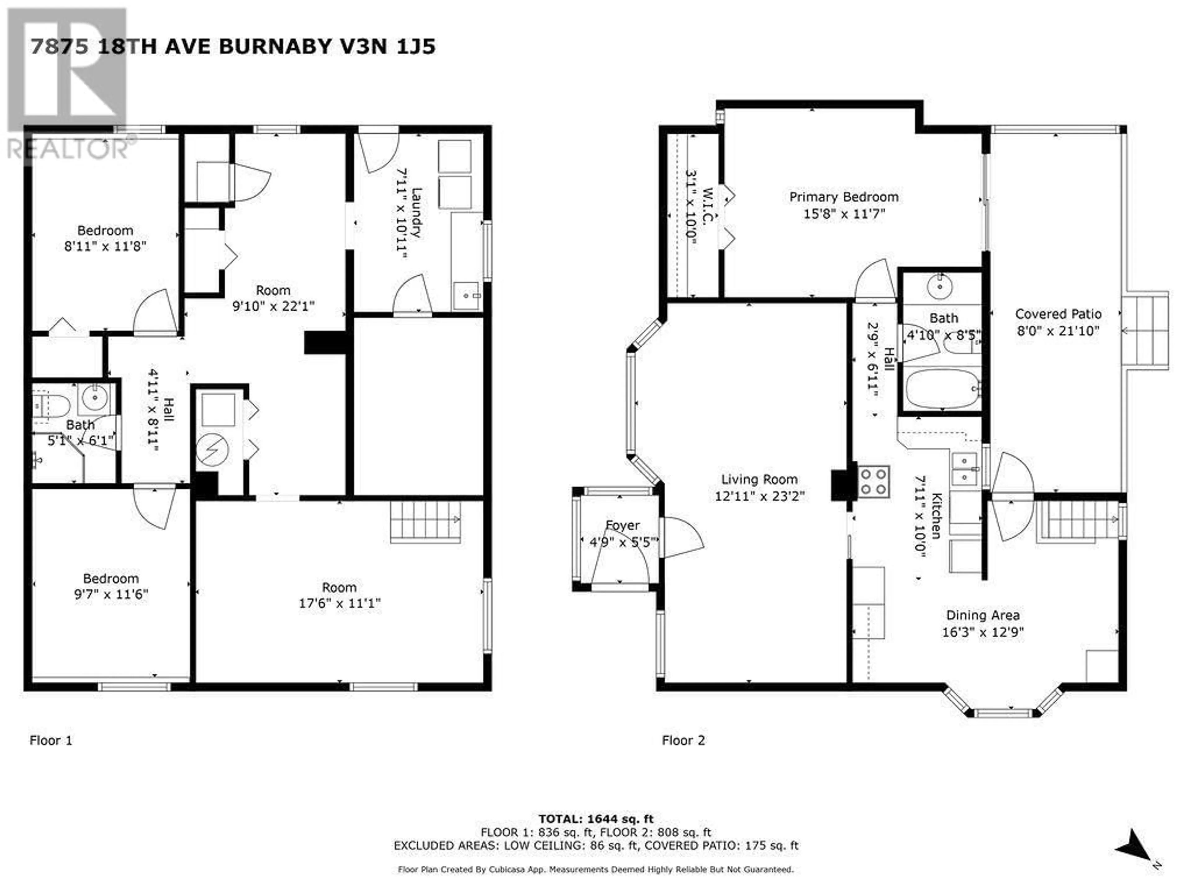 Floor plan for 7875 18TH AVENUE, Burnaby British Columbia V3N1J5