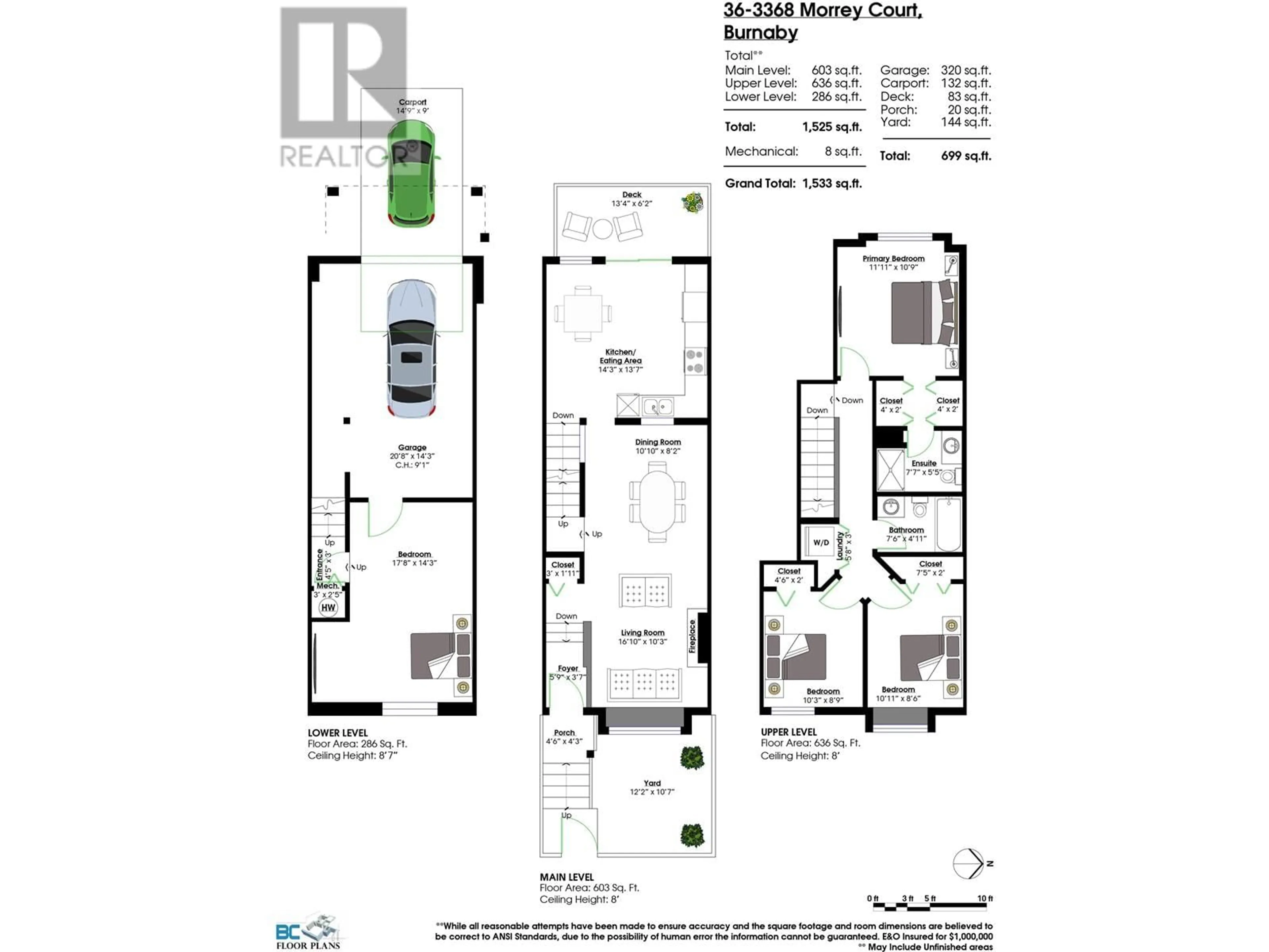 Floor plan for 36 - 3368 MORREY COURT, Burnaby British Columbia V3J7Y5