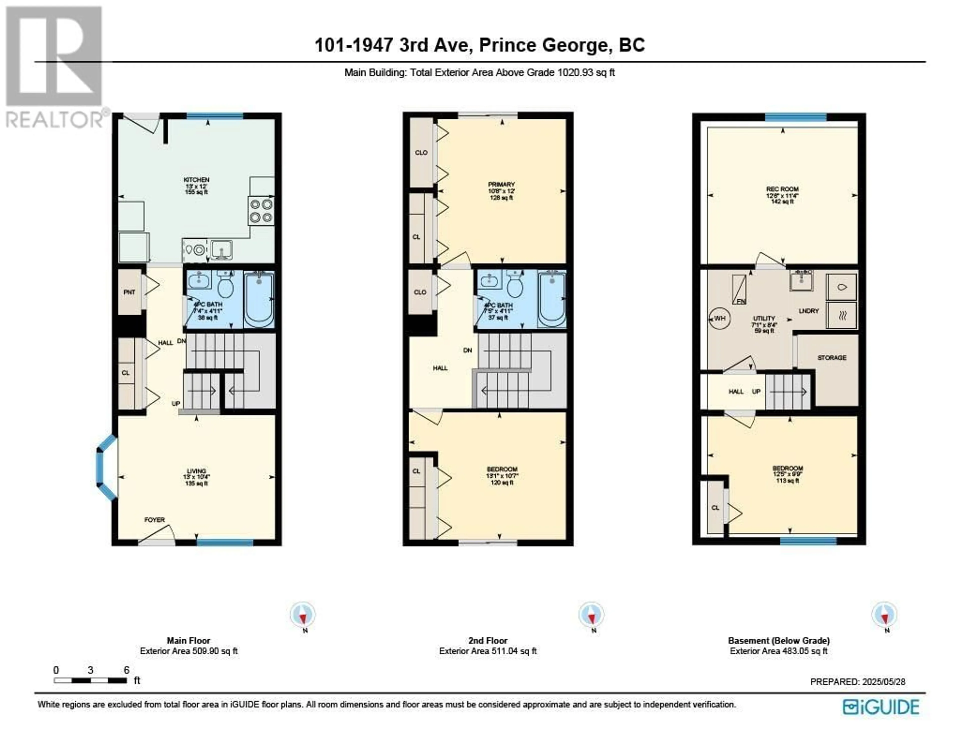 Floor plan for 101 - 1947 3RD AVENUE, Prince George British Columbia V2M1G6