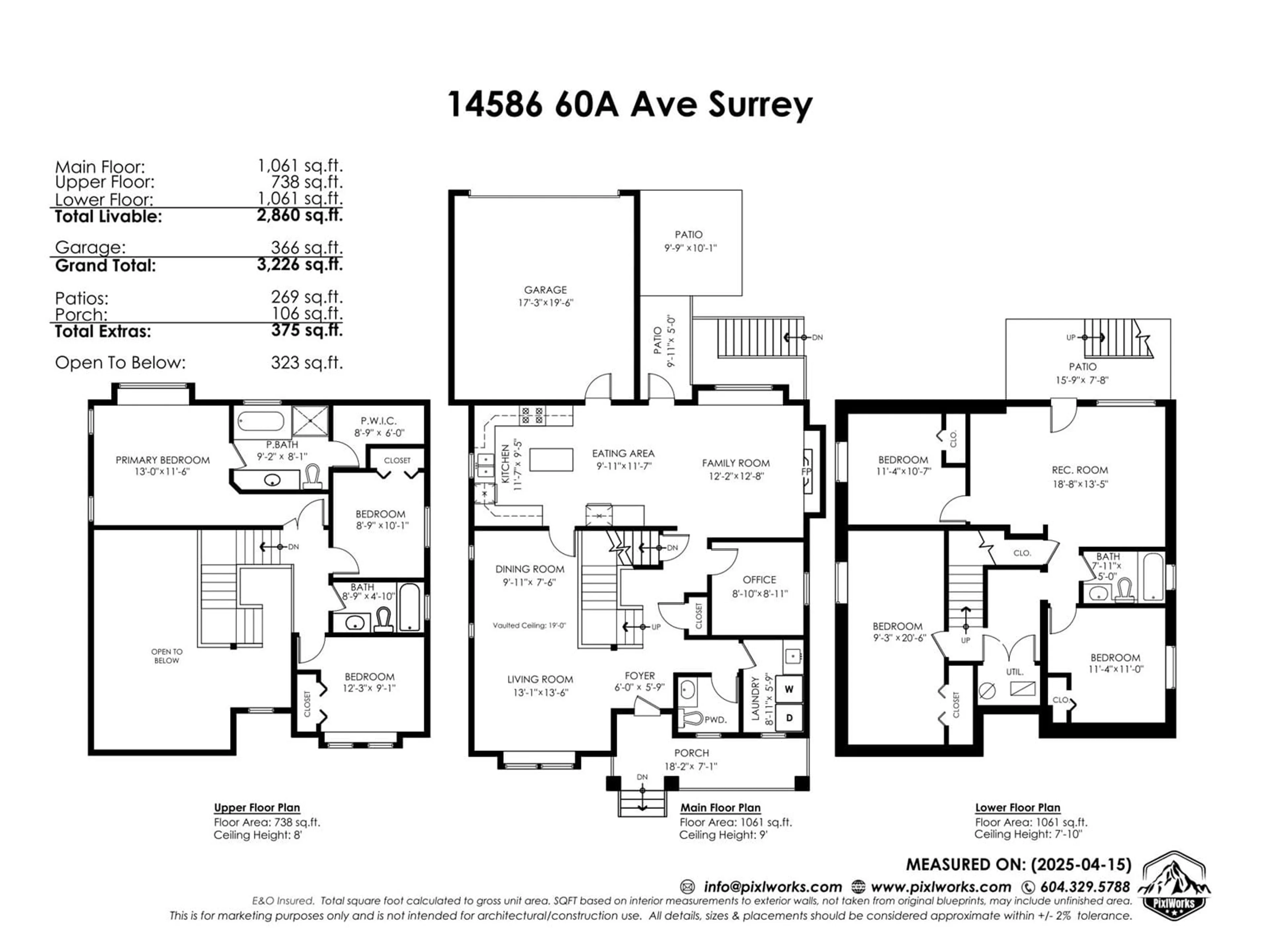 Floor plan for 14586 60A, Surrey British Columbia V3S4R5