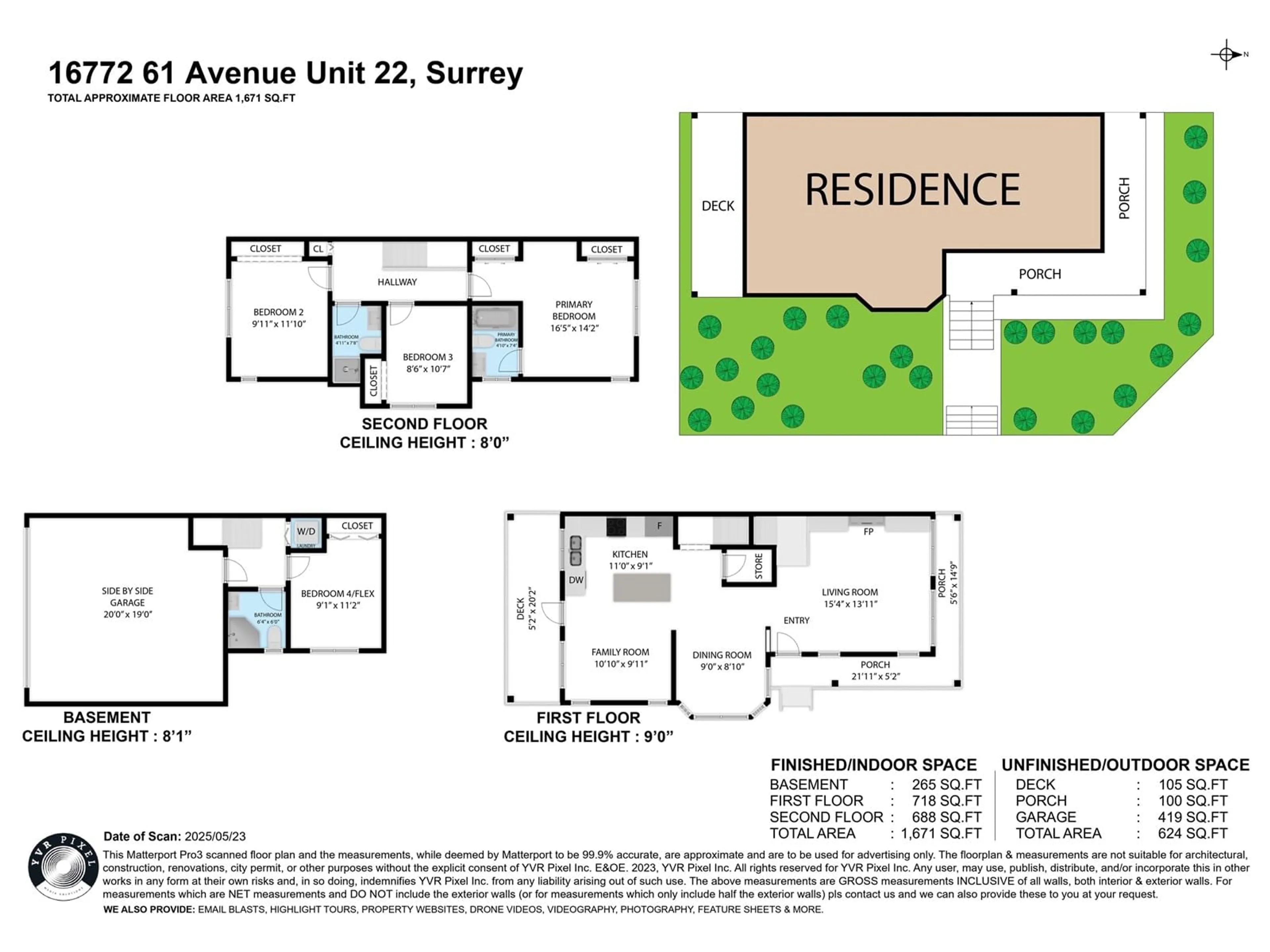 Floor plan for 22 - 16772 61, Surrey British Columbia V3S4P2