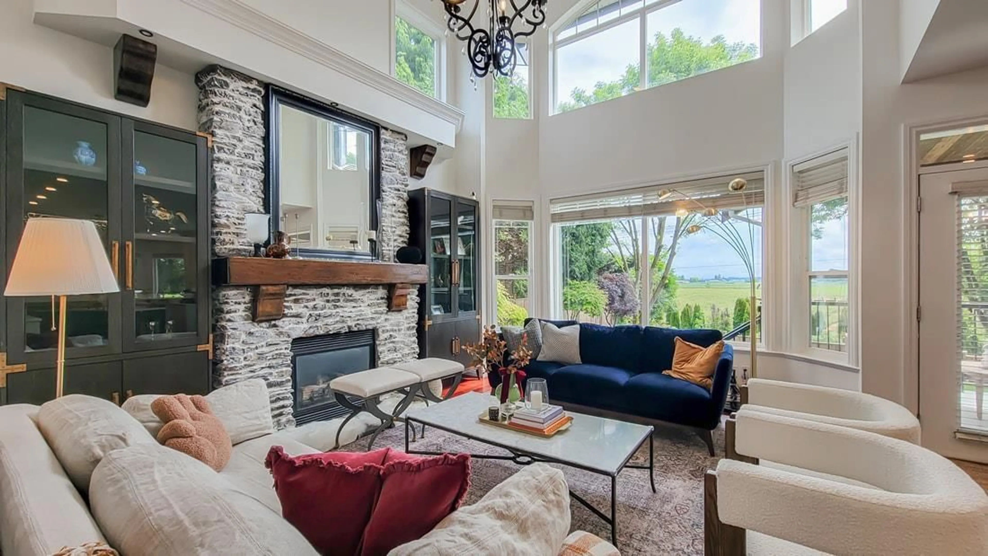 Living room with furniture, ceramic/tile floor for 3762 159A, Surrey British Columbia V3Z0P1