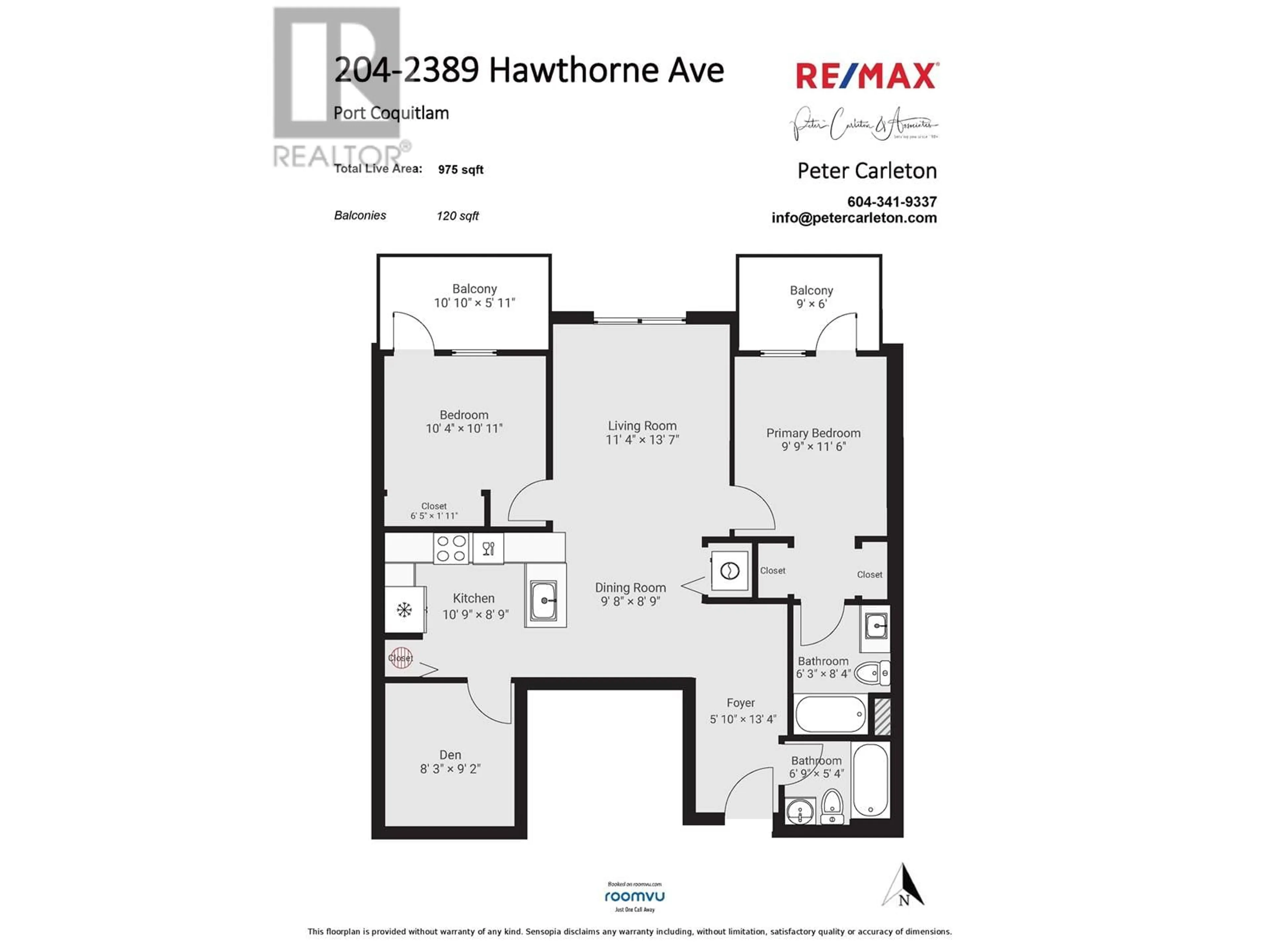 Floor plan for 204 - 2389 HAWTHORNE AVENUE, Port Coquitlam British Columbia V3C1X1