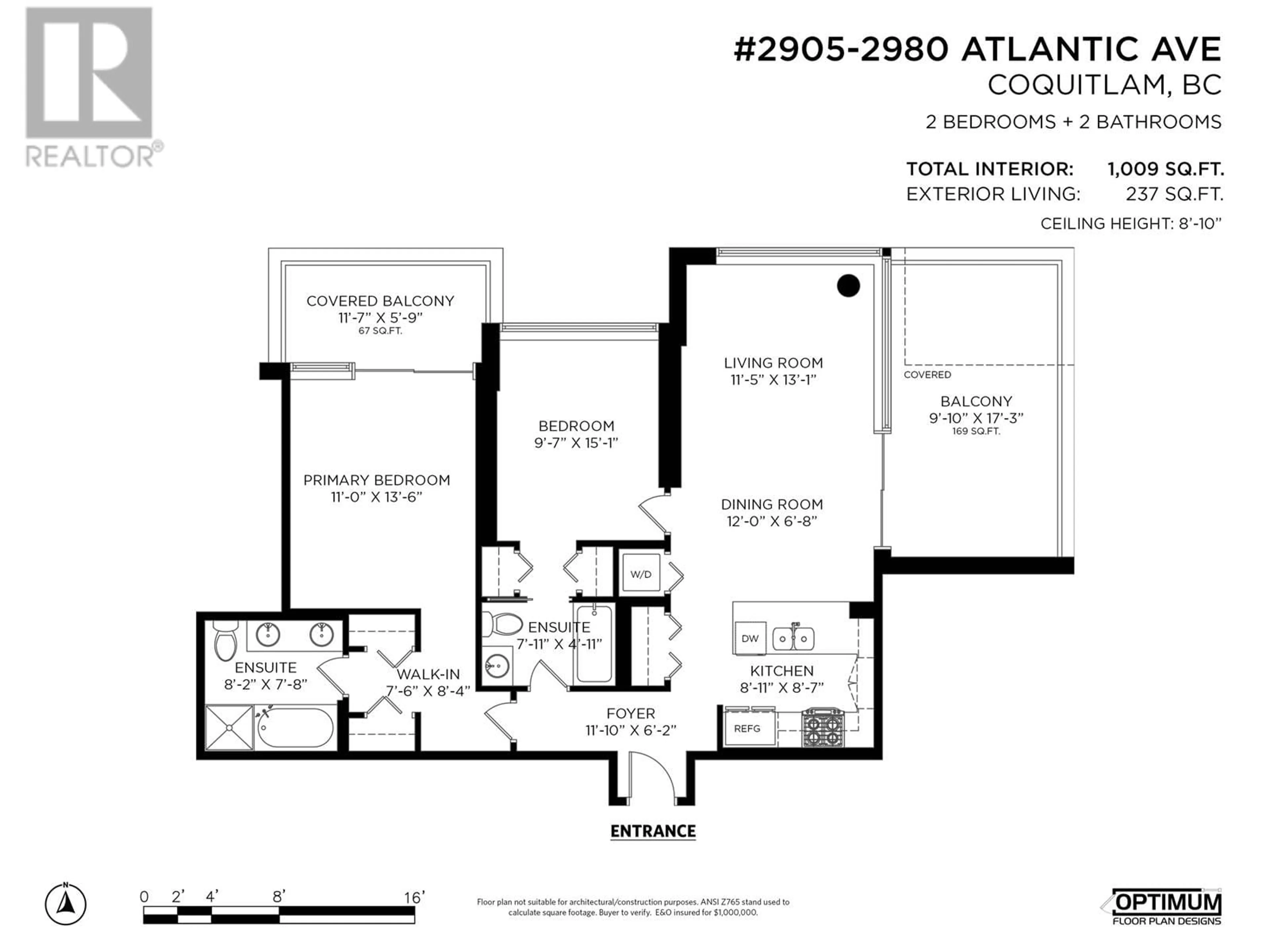 Floor plan for 2905 - 2980 ATLANTIC AVENUE, Coquitlam British Columbia V3B0G2