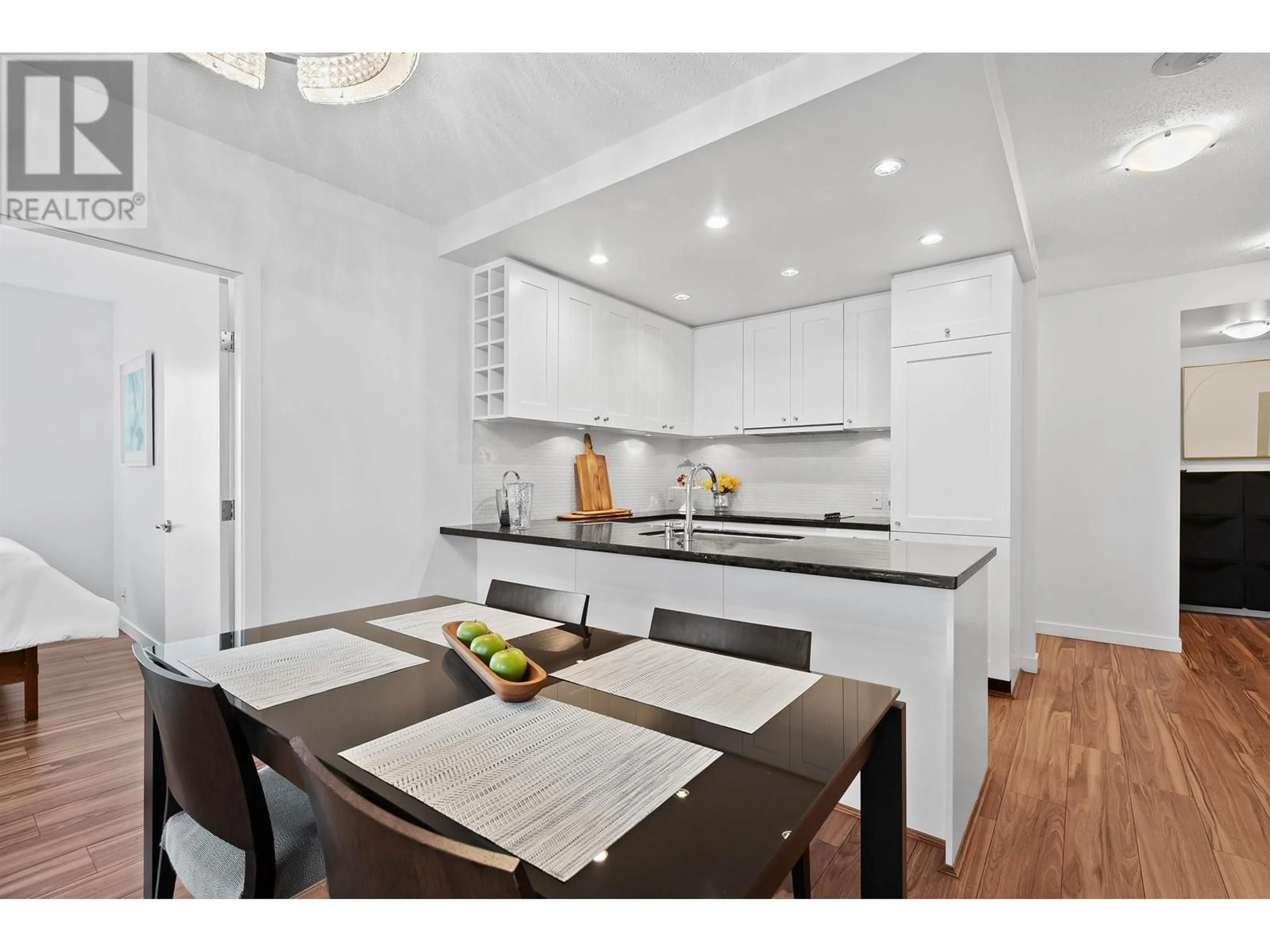 Open concept kitchen, wood/laminate floor for 1504 - 821 CAMBIE STREET, Vancouver British Columbia V6B0E3