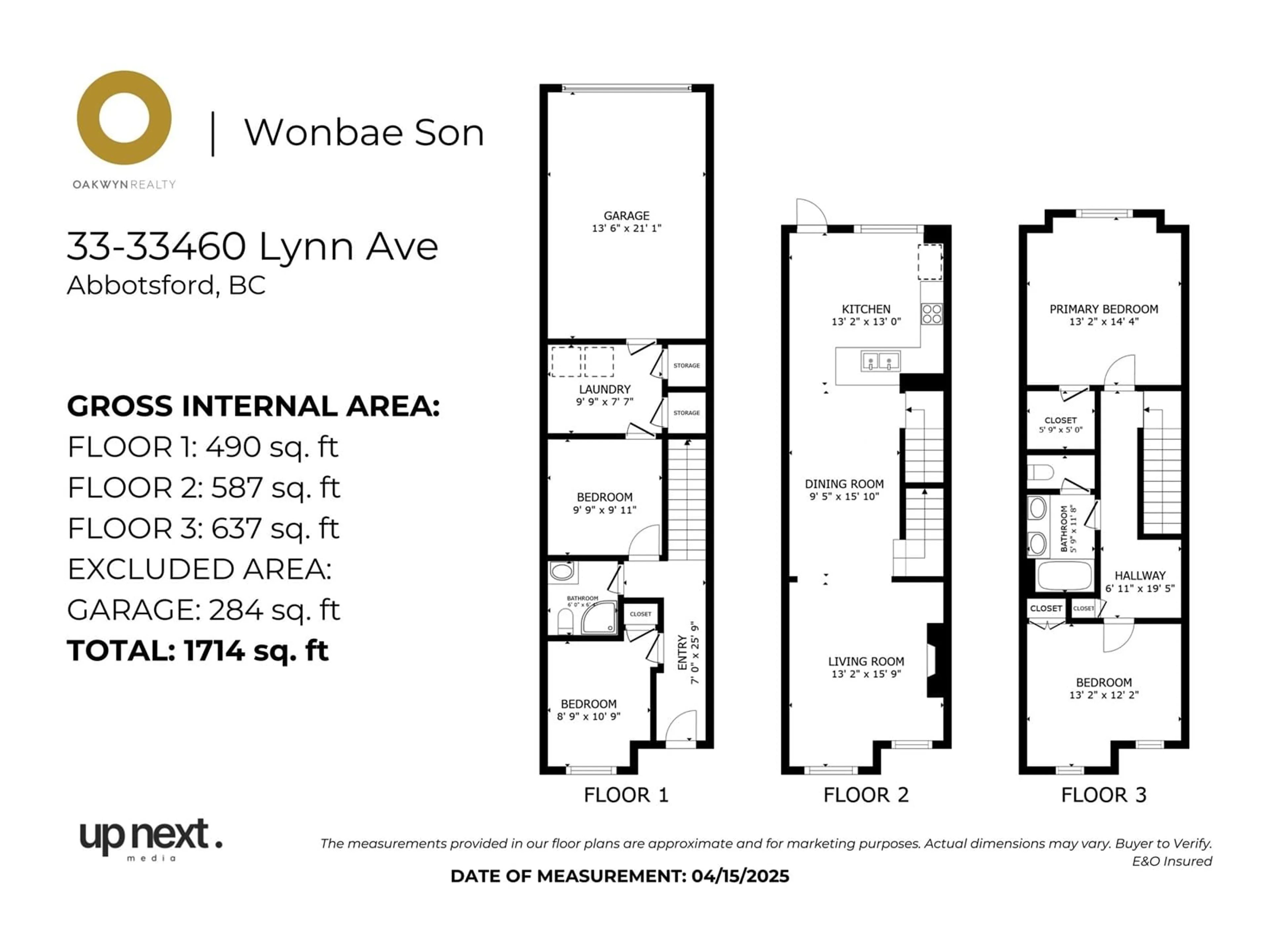Floor plan for 33 - 33460 LYNN, Abbotsford British Columbia V2S0H6
