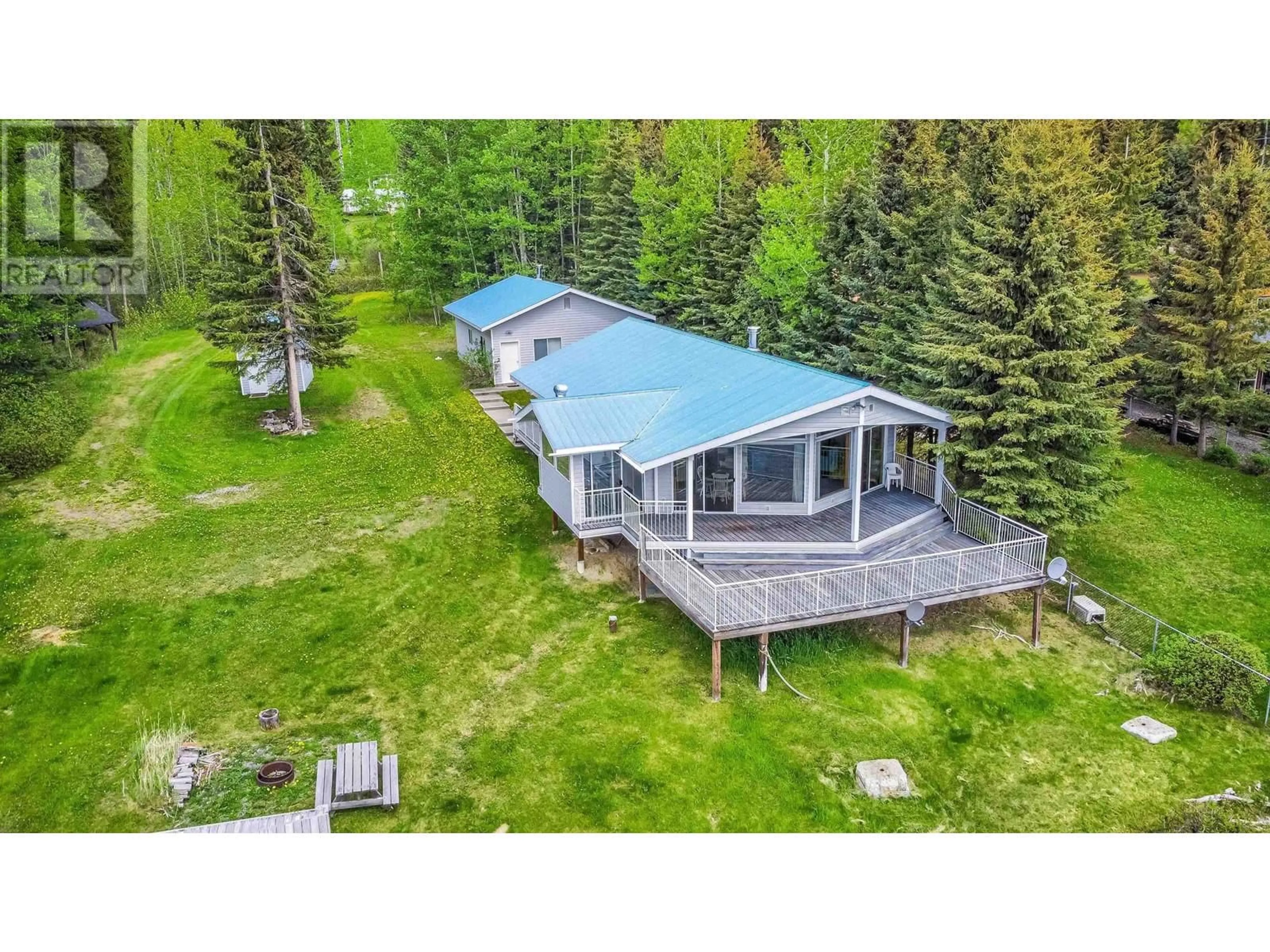 A pic from outside/outdoor area/front of a property/back of a property/a pic from drone, water/lake/river/ocean view for 7630 BURGESS ROAD, Deka Lake / Sulphurous / Hathaway Lakes British Columbia V0K1X3
