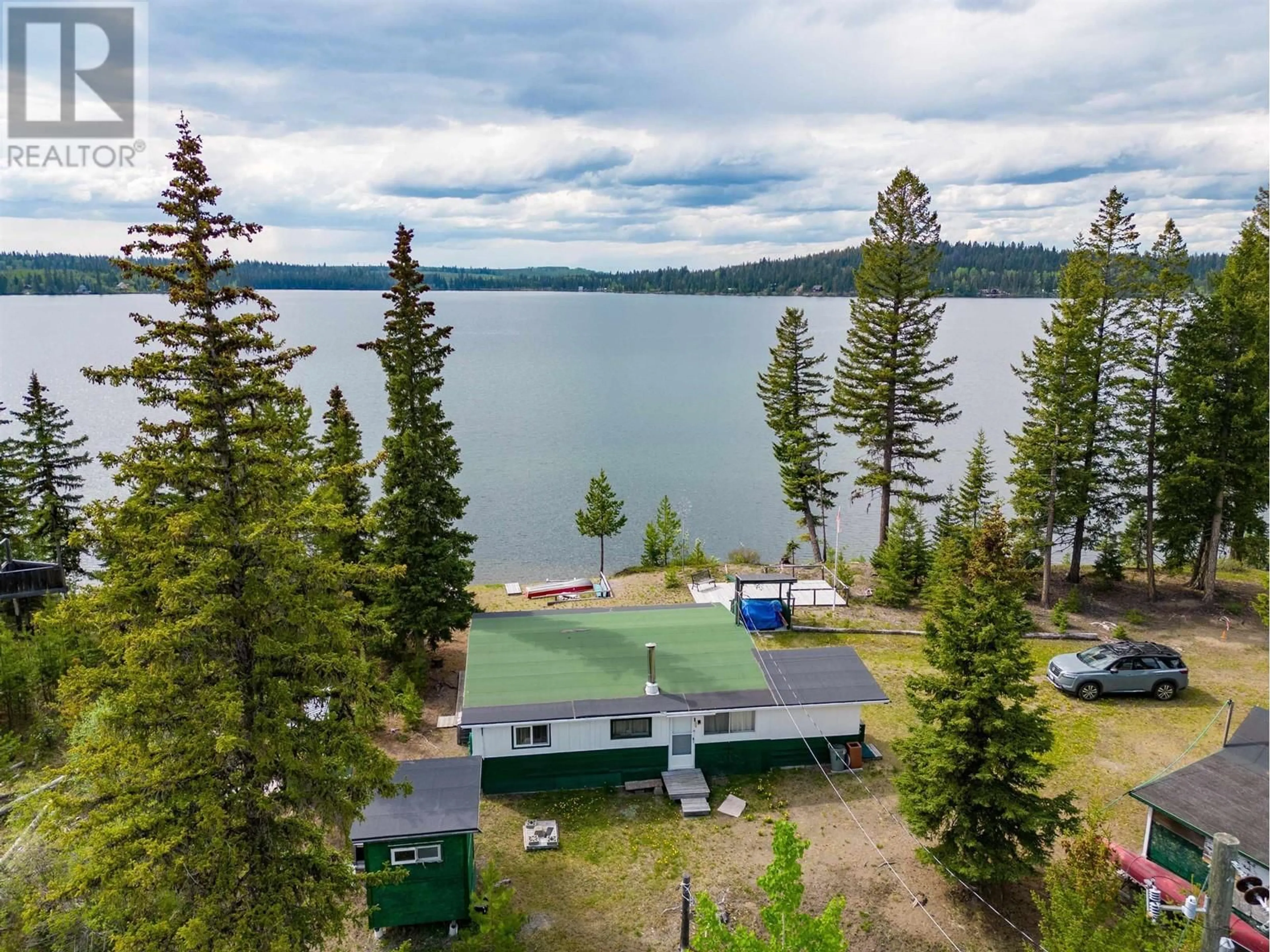 A pic from outside/outdoor area/front of a property/back of a property/a pic from drone, water/lake/river/ocean view for 2522 SPOUT LAKE ROAD, Lac La Hache British Columbia V0K1T0
