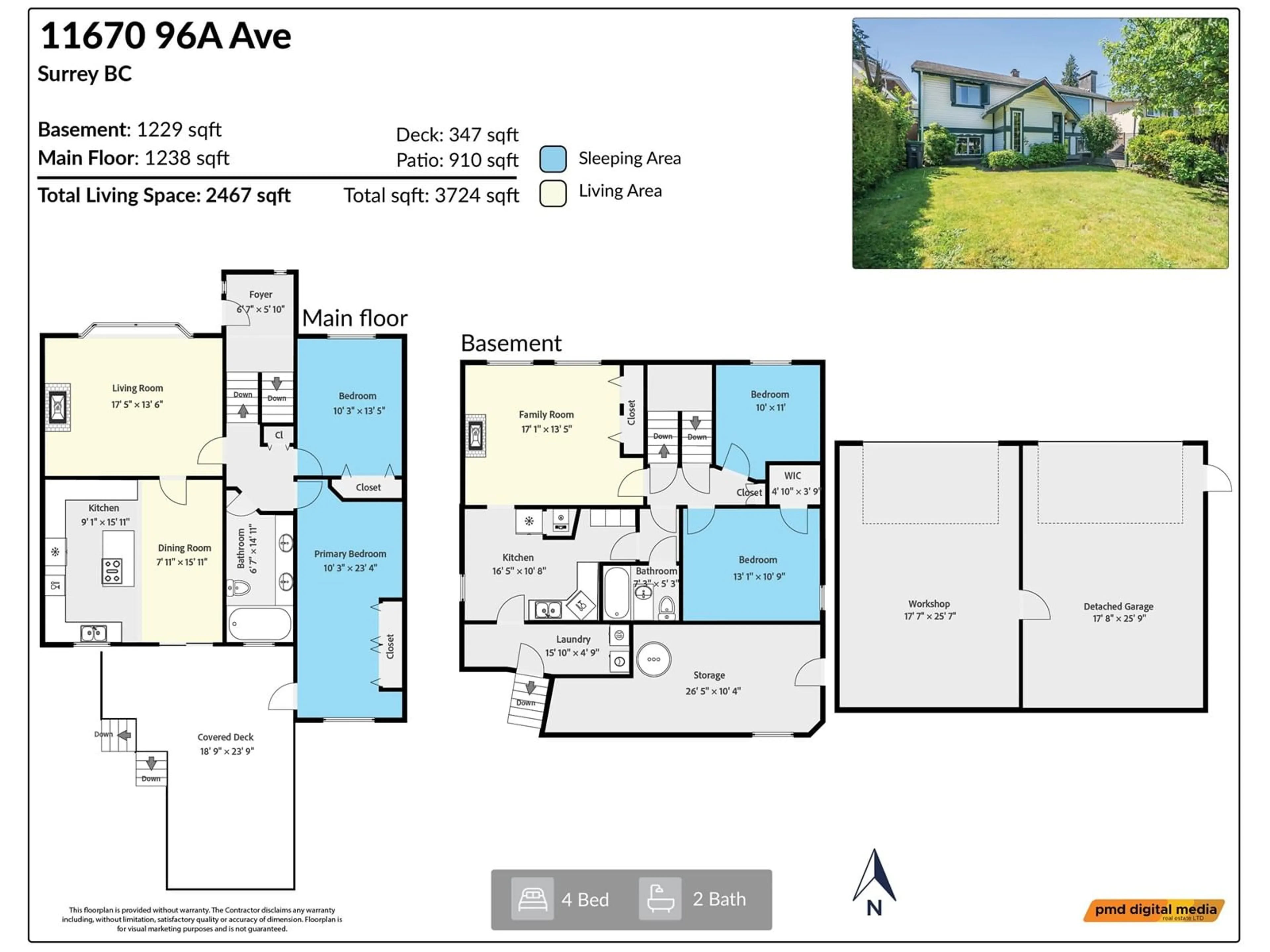Floor plan for 11670 96A, Surrey British Columbia V3A2A1