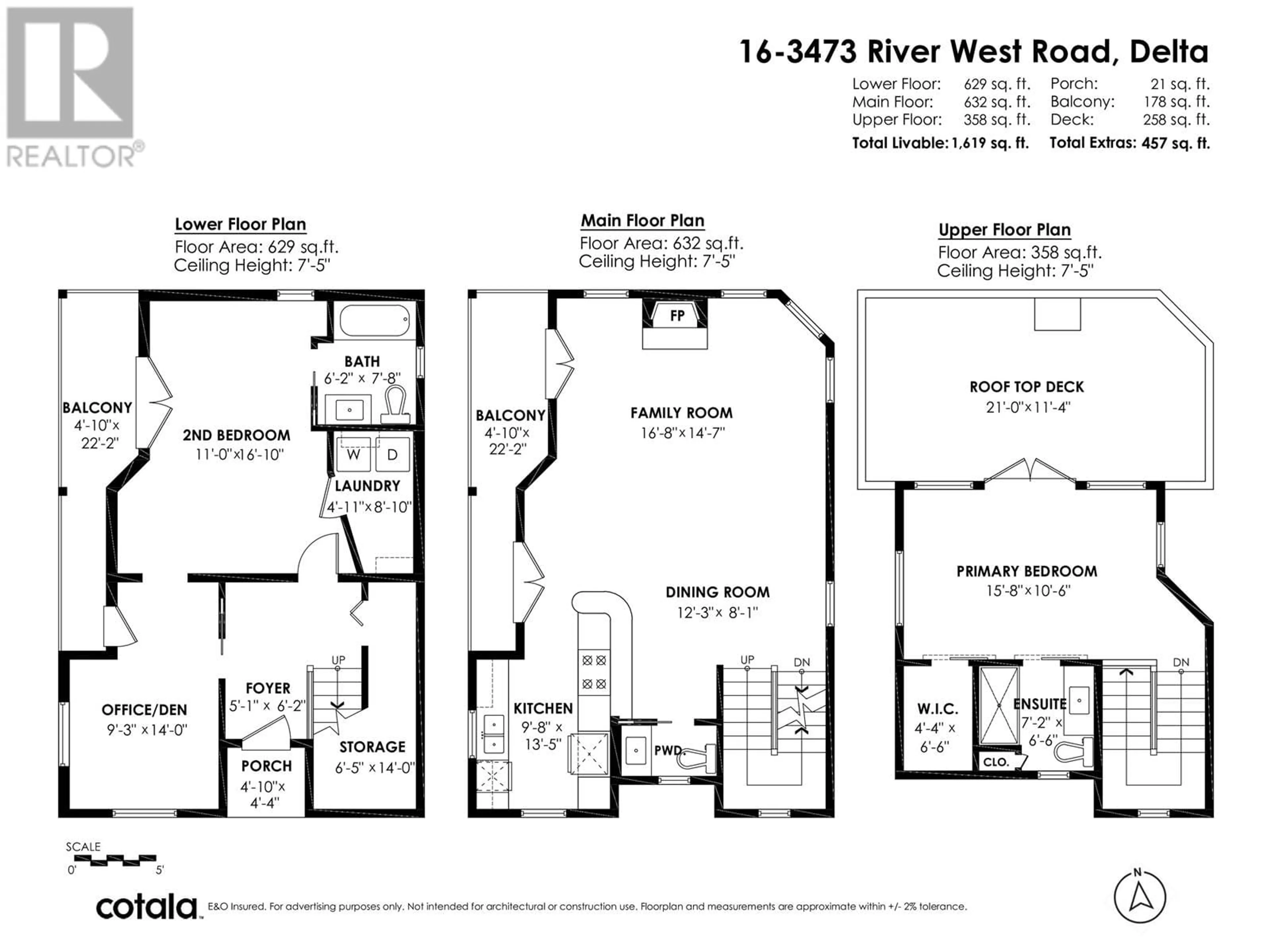 Floor plan for 16 - 3473 RIVER ROAD, Delta British Columbia V4K5E9