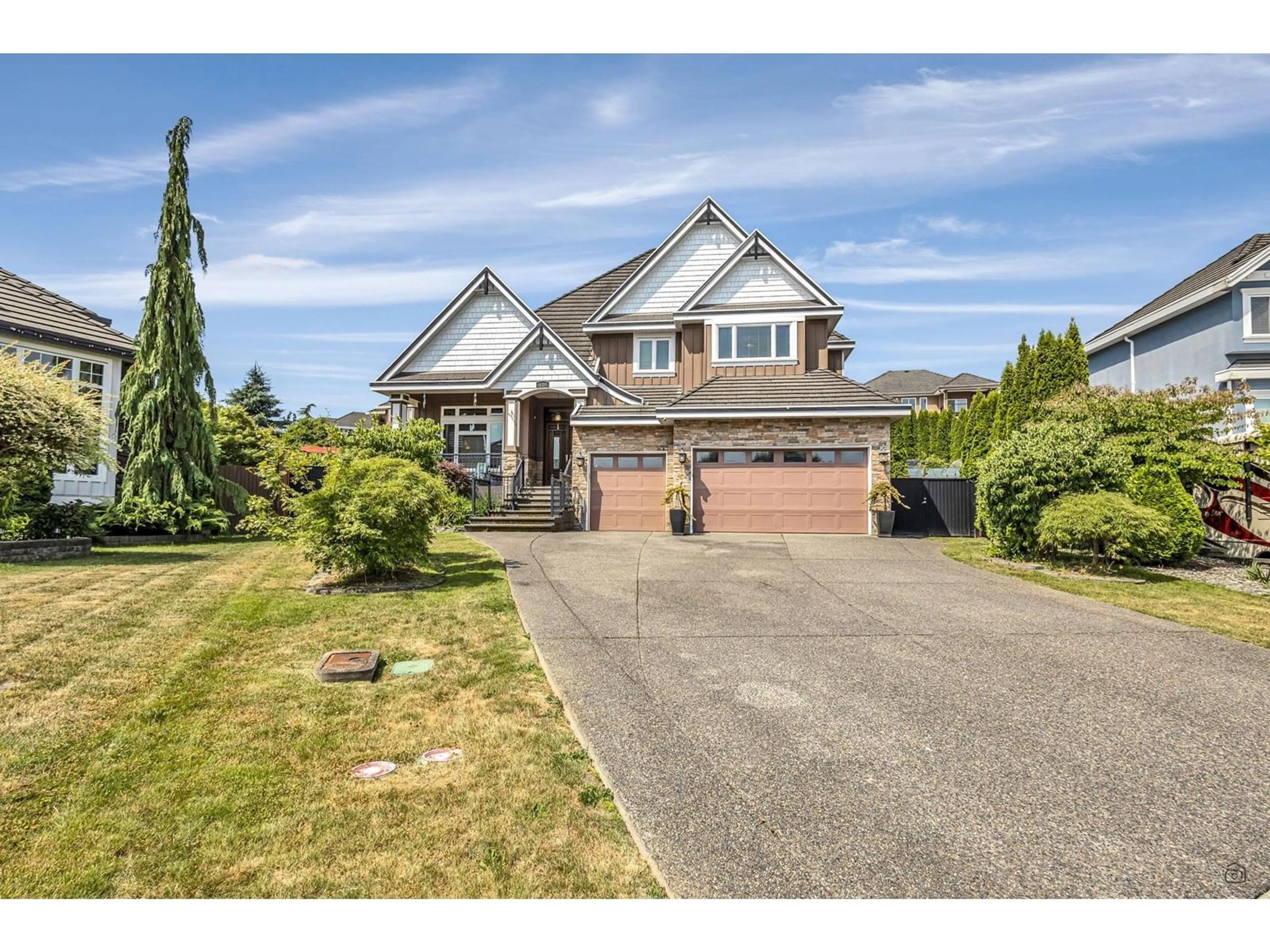 A pic from outside/outdoor area/front of a property/back of a property/a pic from drone, street for 16308 91A, Surrey British Columbia V4N5S5
