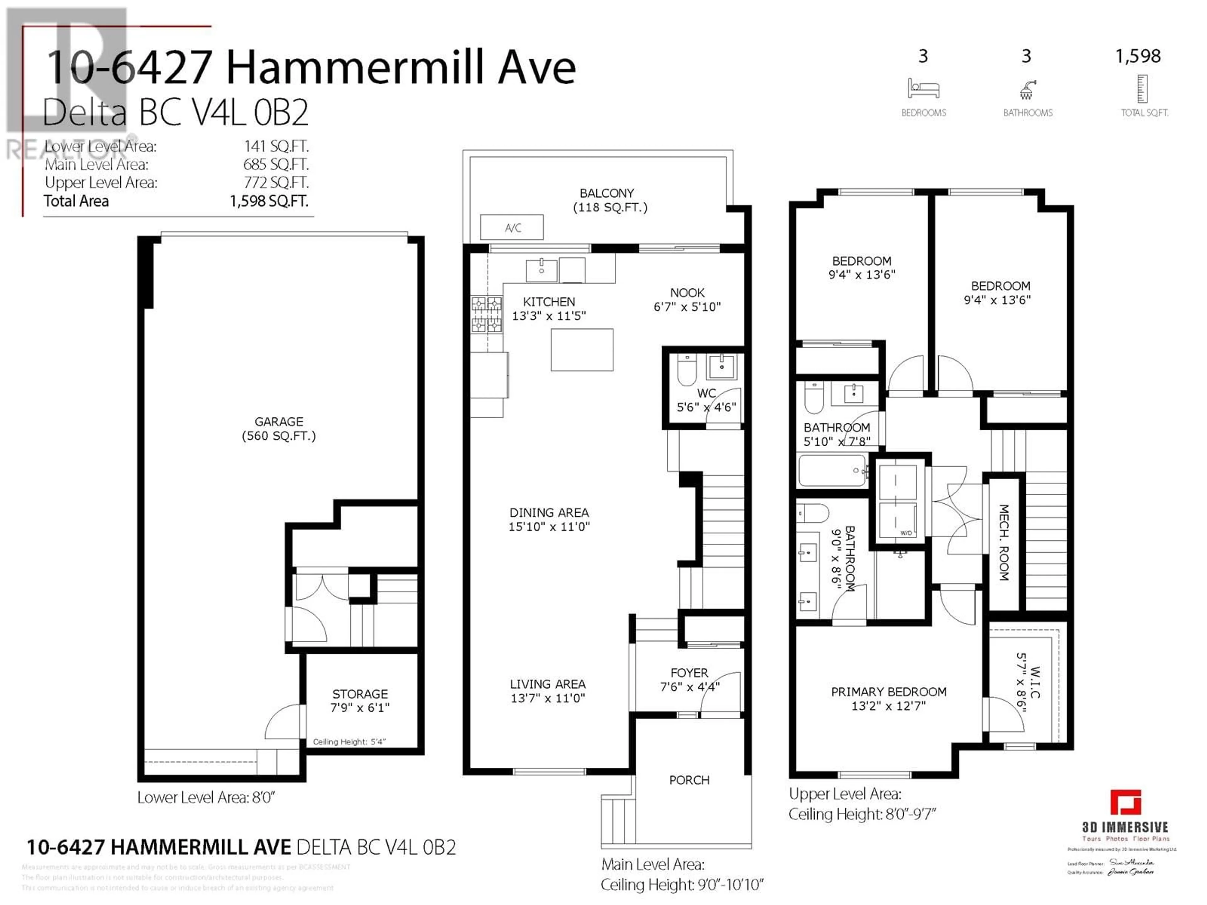 Floor plan for 10 - 6427 HAMMERMILL AVENUE, Delta British Columbia V4L0B2