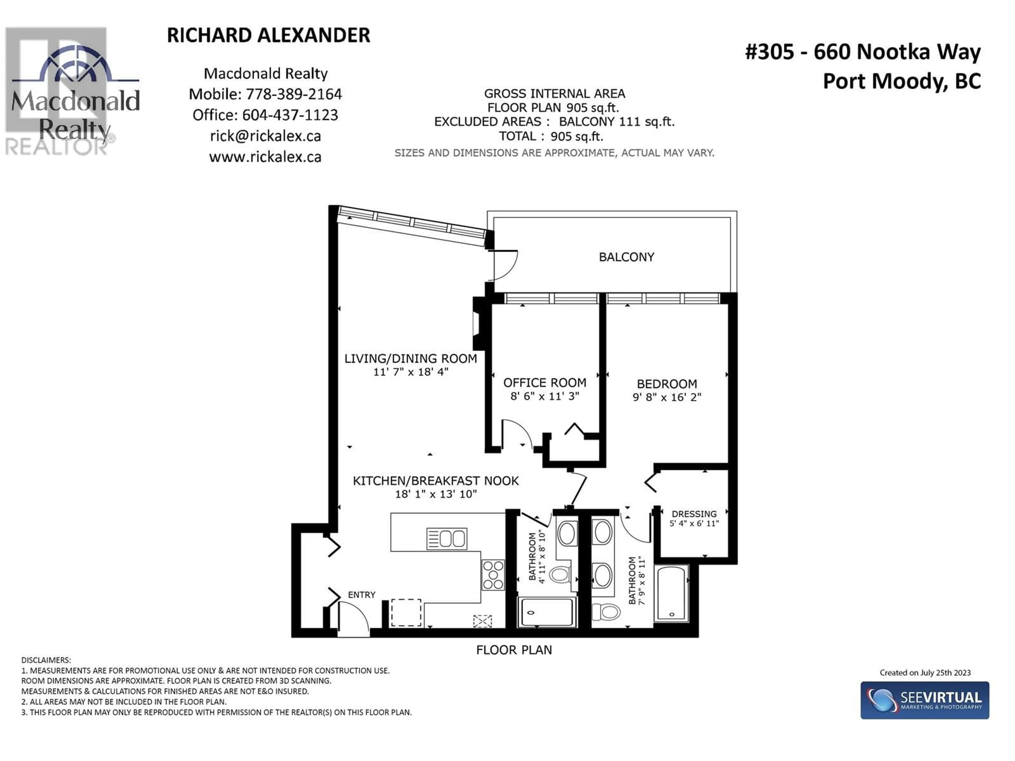 Floor plan for 305 - 660 NOOTKA WAY, Port Moody British Columbia V3H0B7
