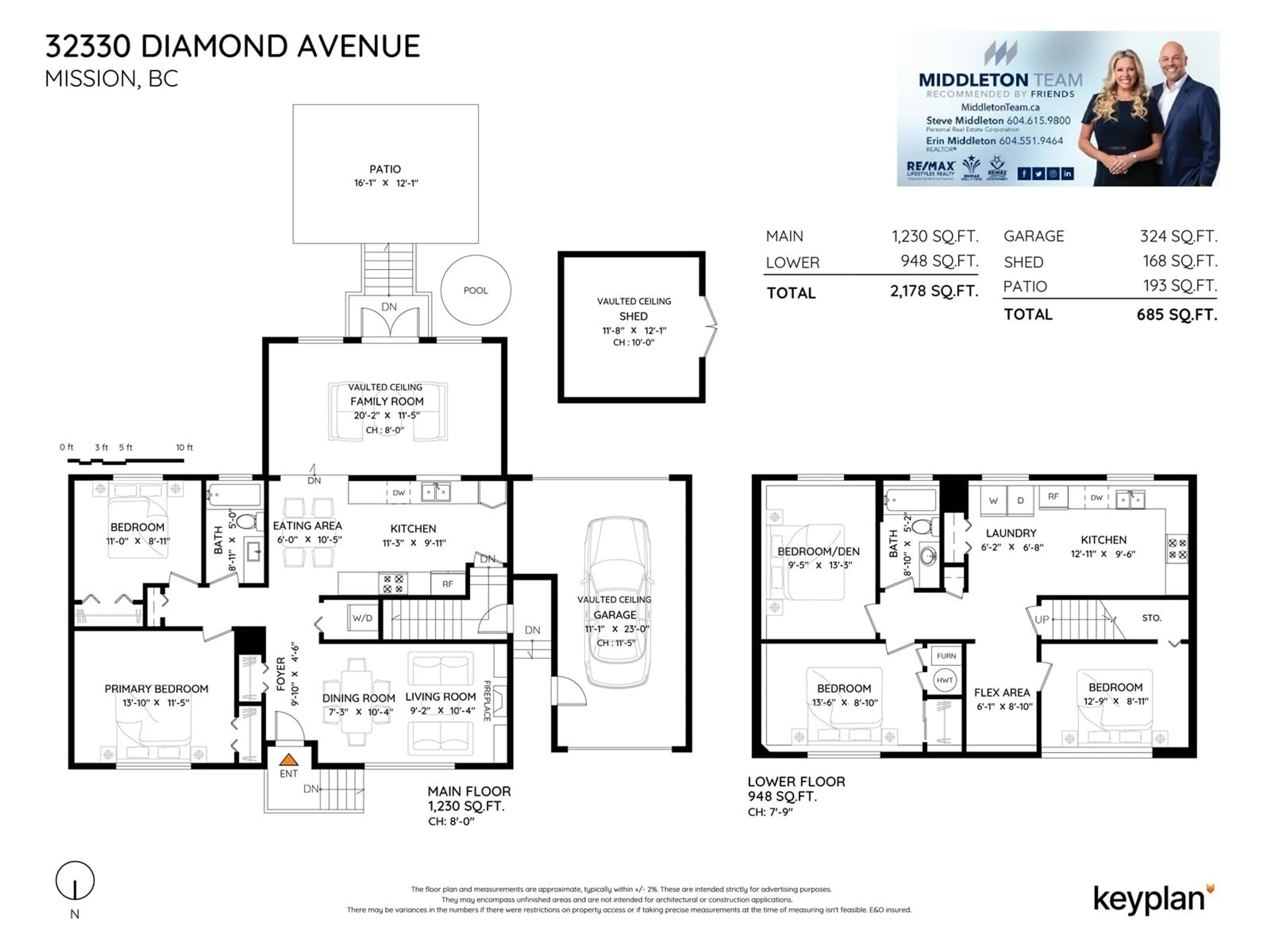 Floor plan for 32330 DIAMOND, Mission British Columbia V2V1M2