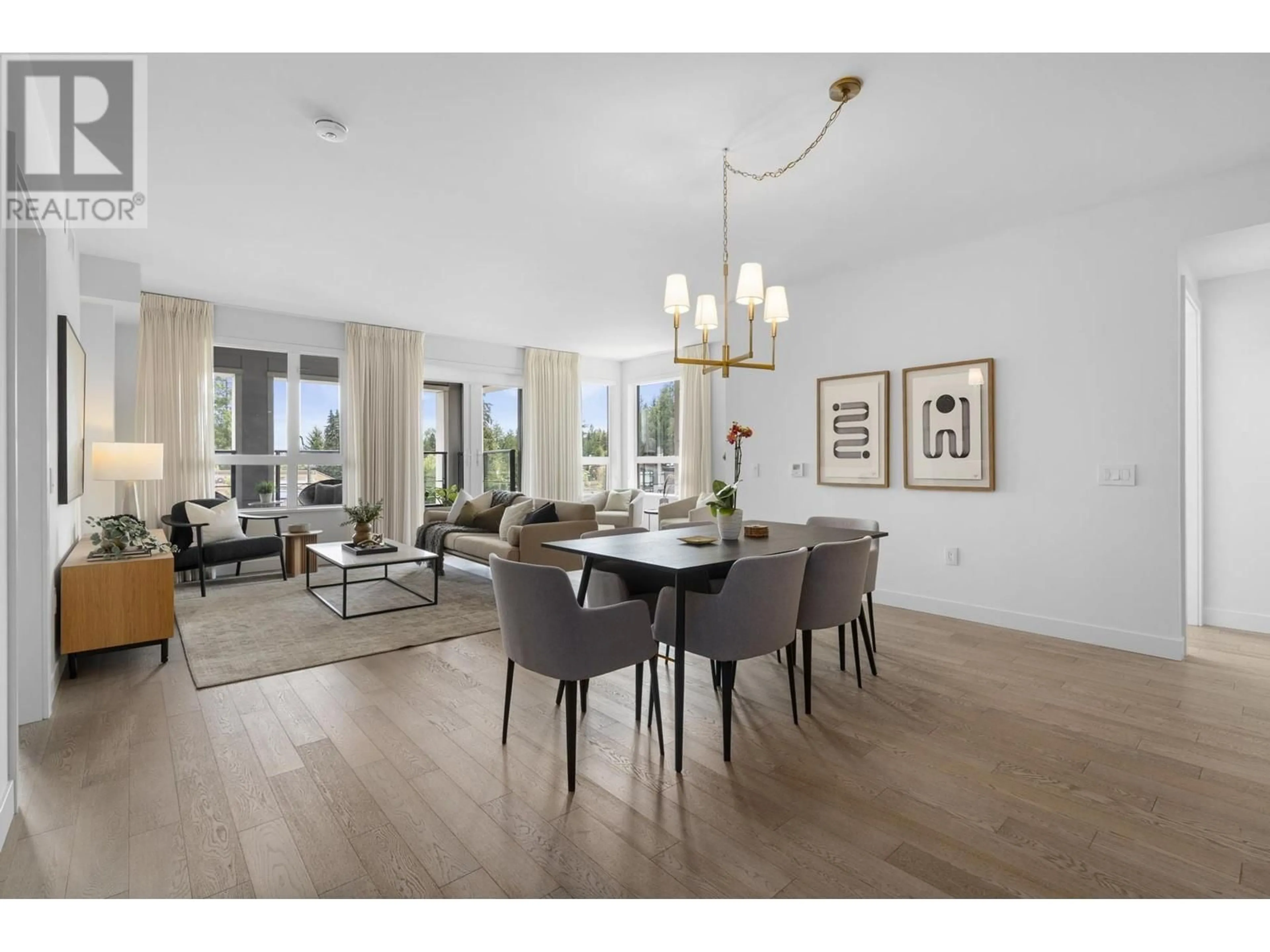 Dining room, wood/laminate floor for 312 - 3220 CONNAUGHT CRESCENT, North Vancouver British Columbia V7R0A5