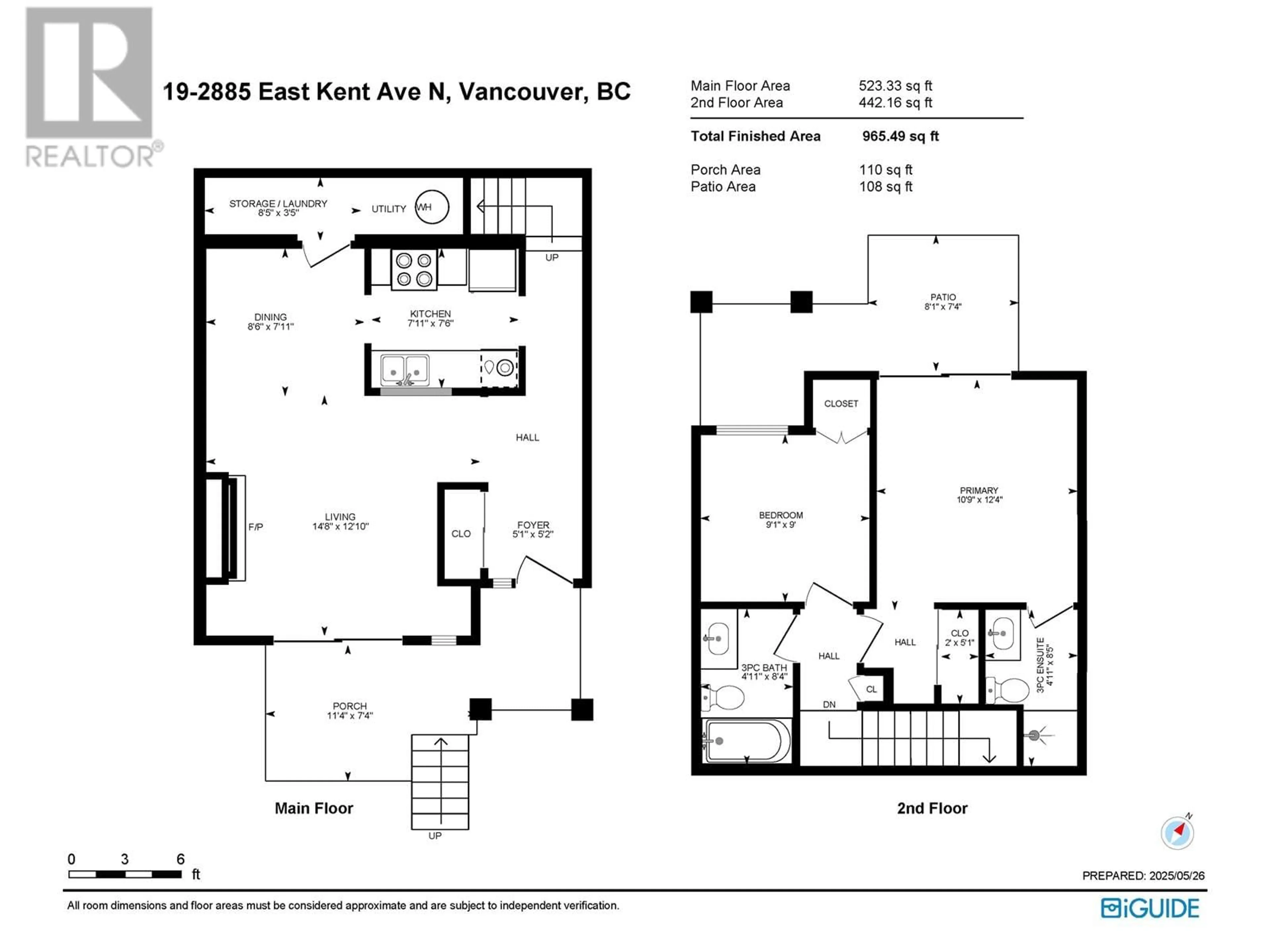 Floor plan for 19 - 2885 KENT AVENUE NORTH, Vancouver British Columbia V5S3T9