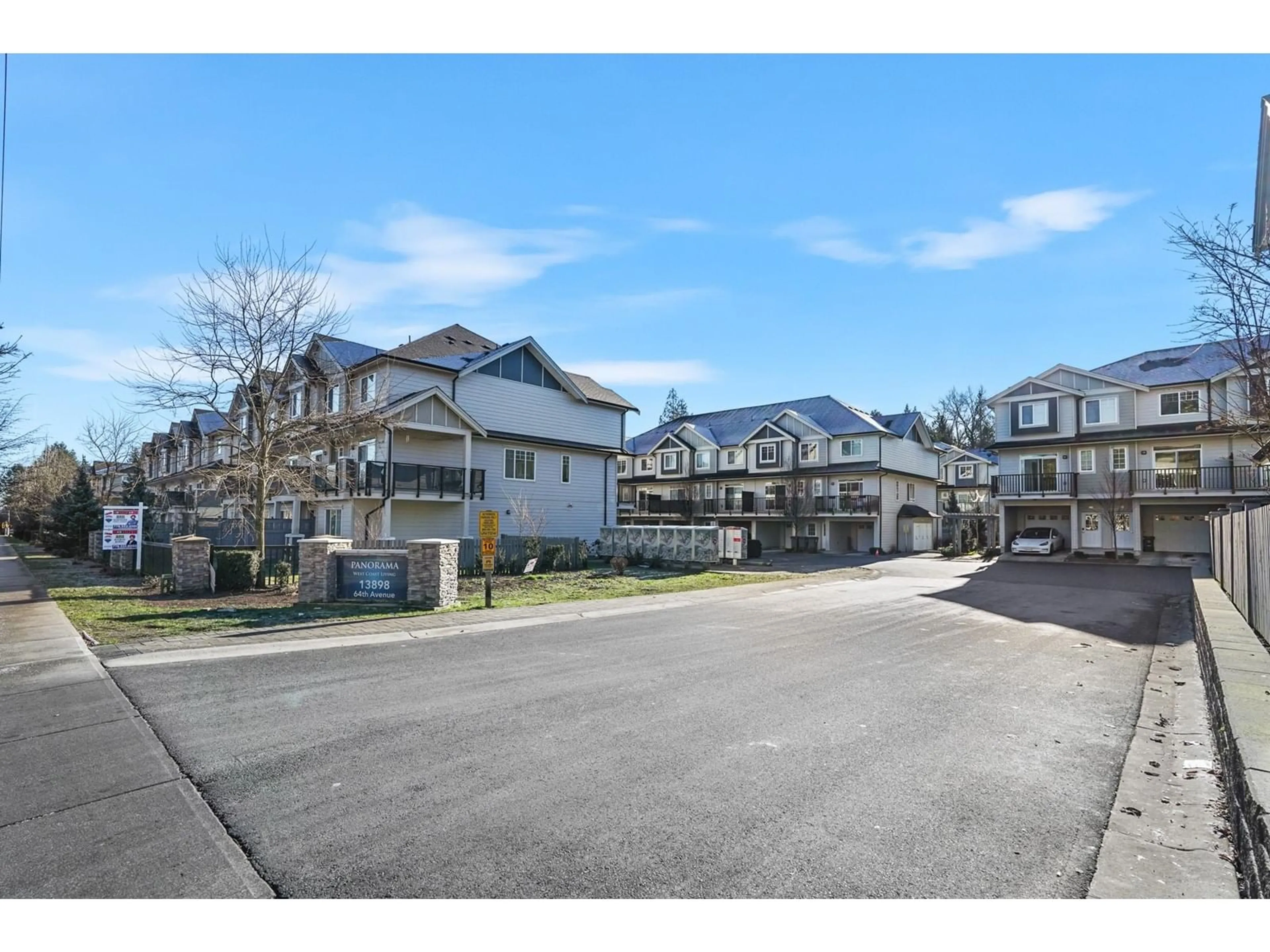 A pic from outside/outdoor area/front of a property/back of a property/a pic from drone, street for 194 - 13898 64, Surrey British Columbia V3W1L6